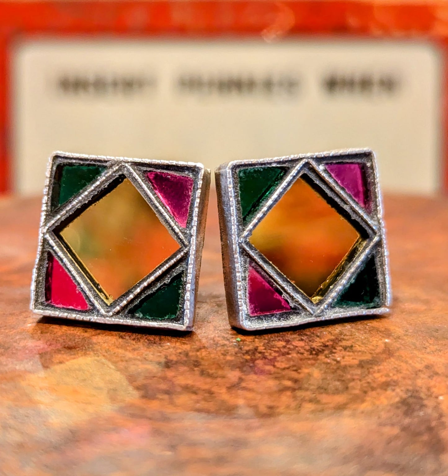 Banjara mirrorwork stud earrings