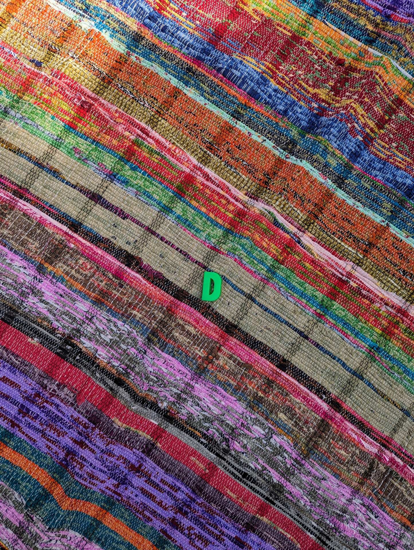 Recycled striped chindi rugs, naturals