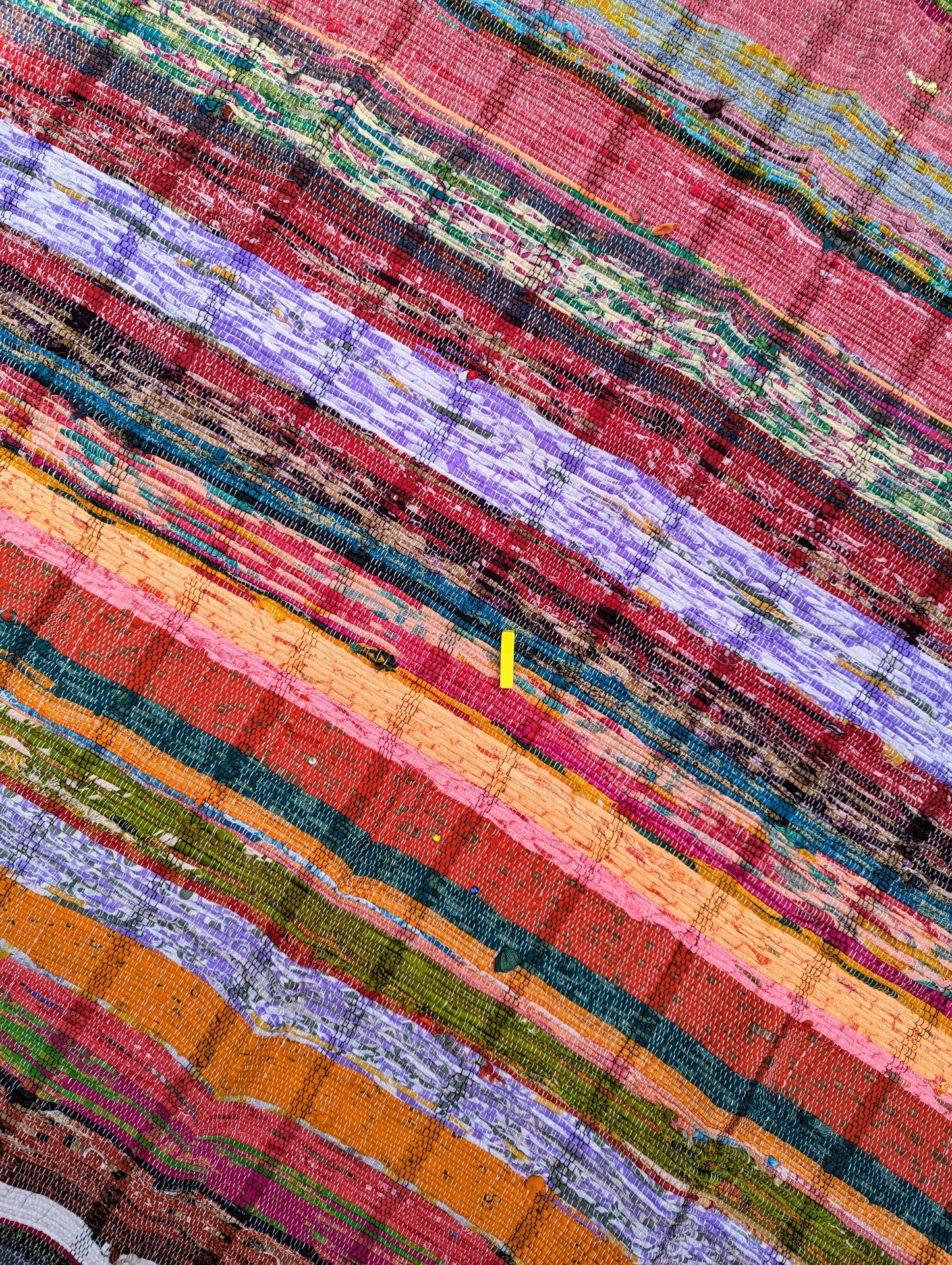 Recycled striped chindi rugs, naturals