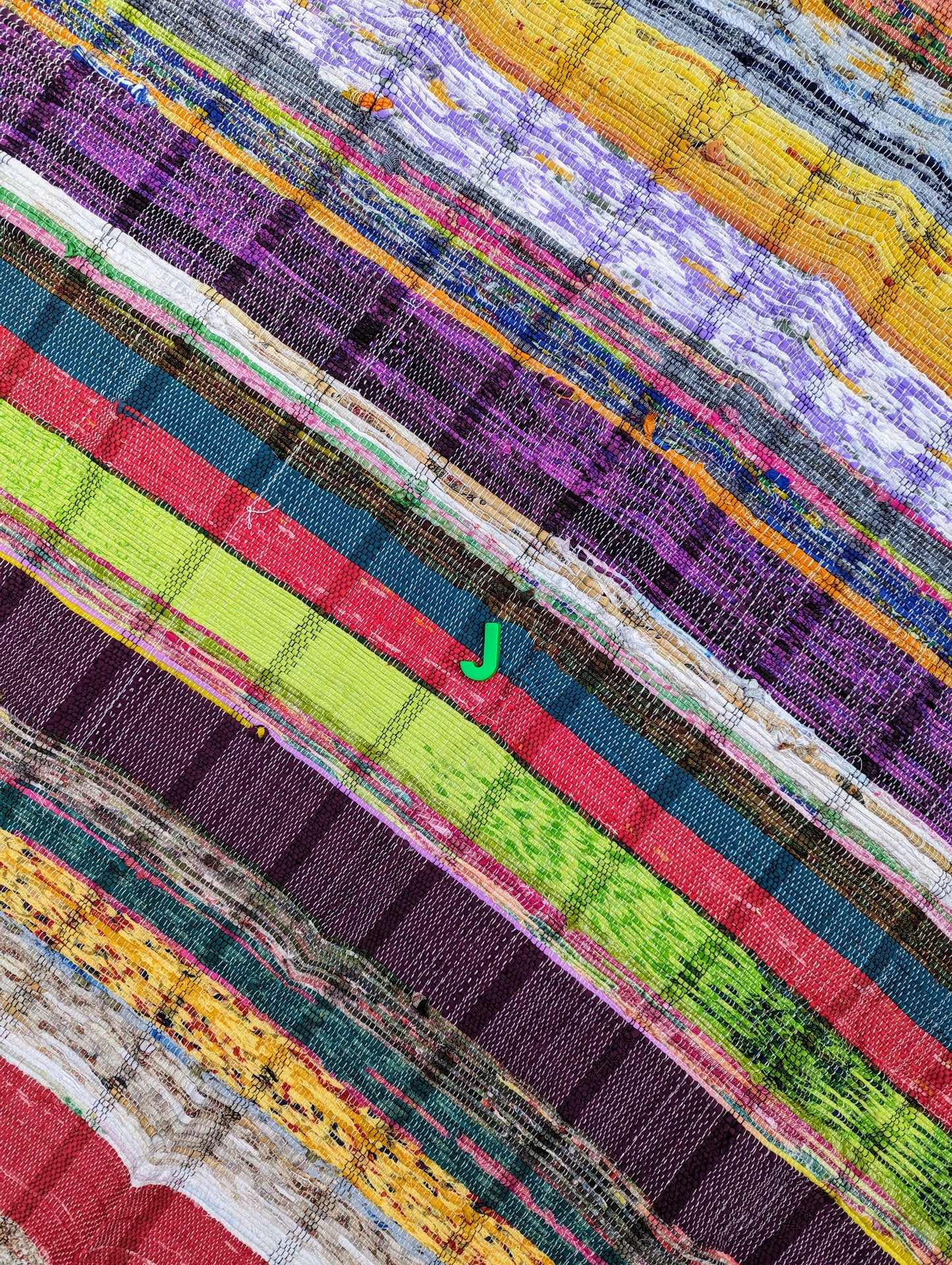 Recycled striped chindi rugs, naturals