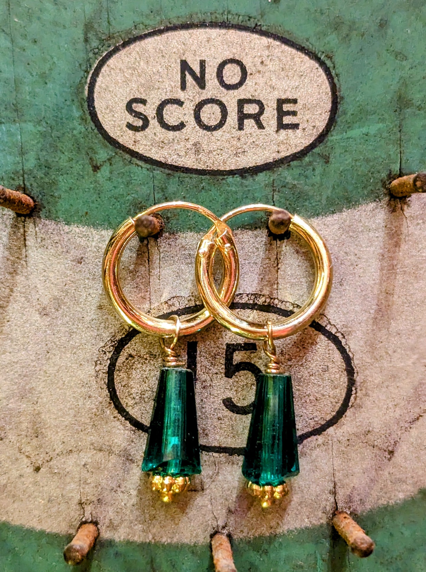 Swaro gold plated hoops