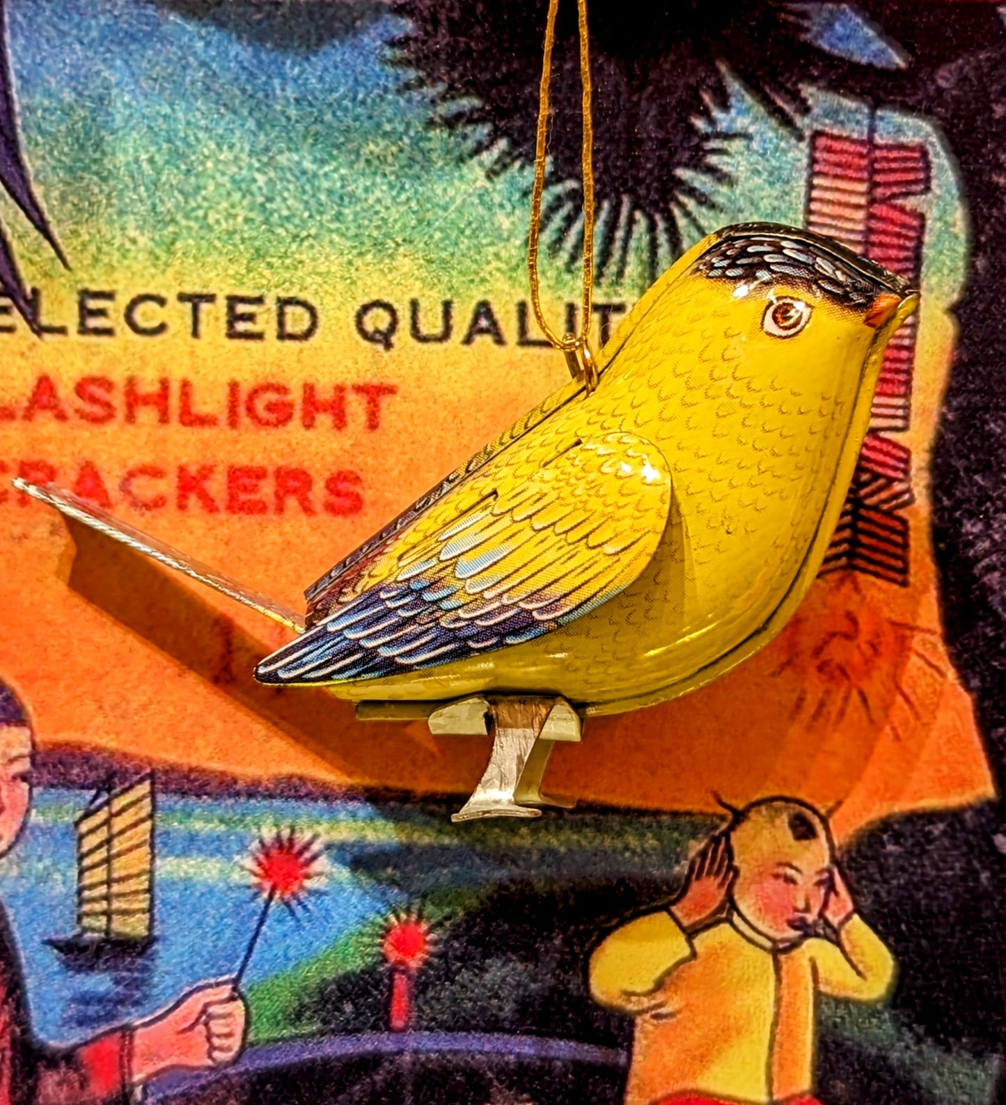 Teeny tiny tin birds.