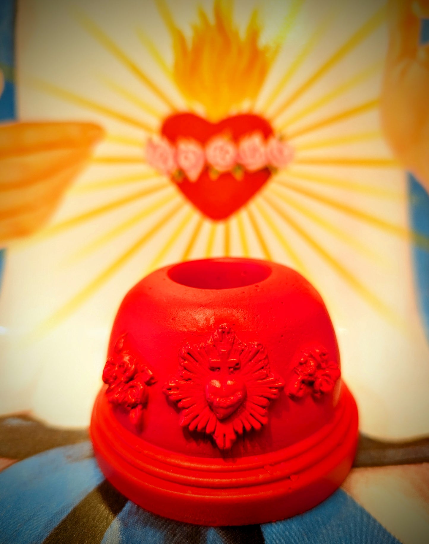 Sacred heart candleholders