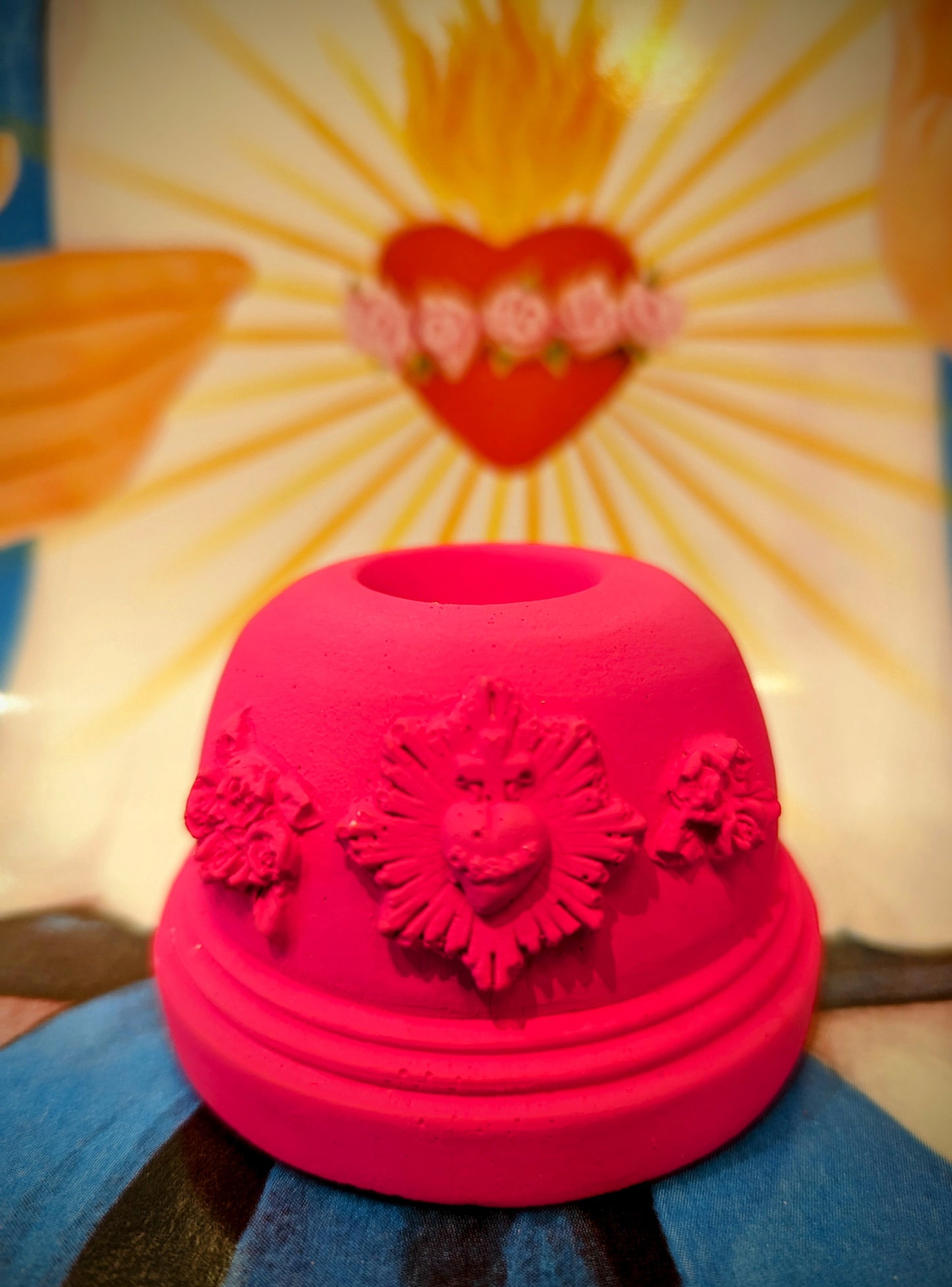 Sacred heart candleholders
