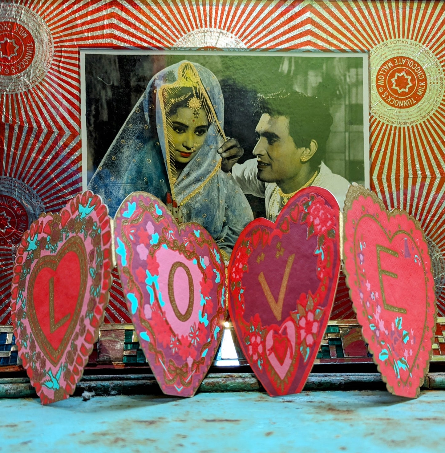 Love heart concertina card
