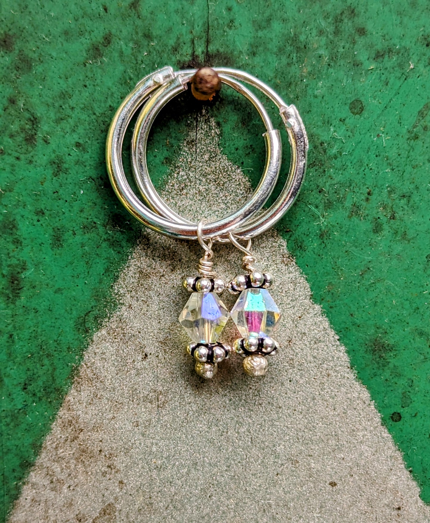 Swaro silver hoops - cubic