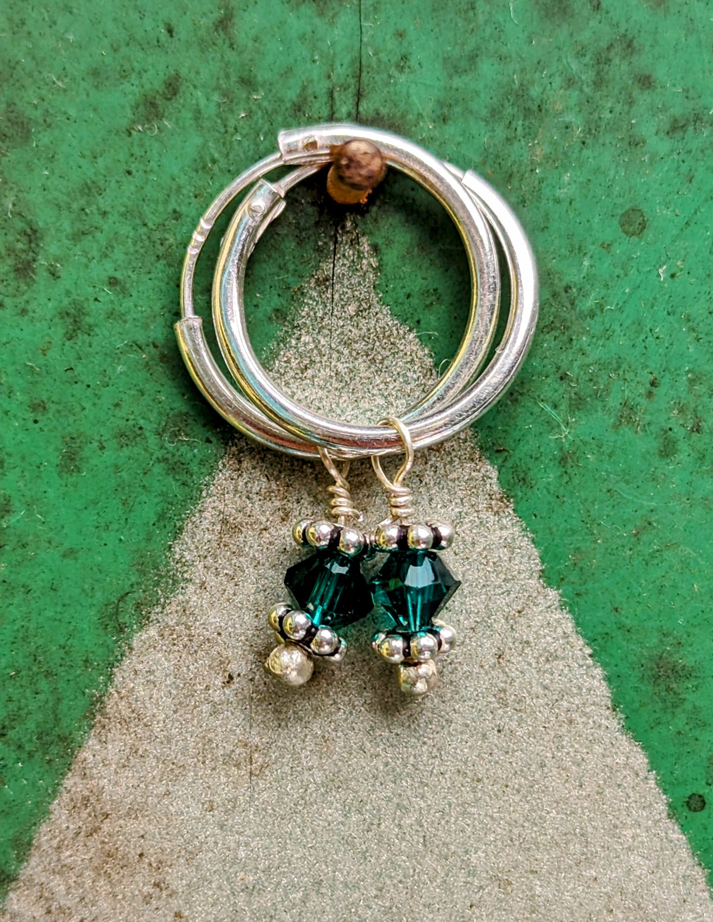 Swaro silver hoops - cubic