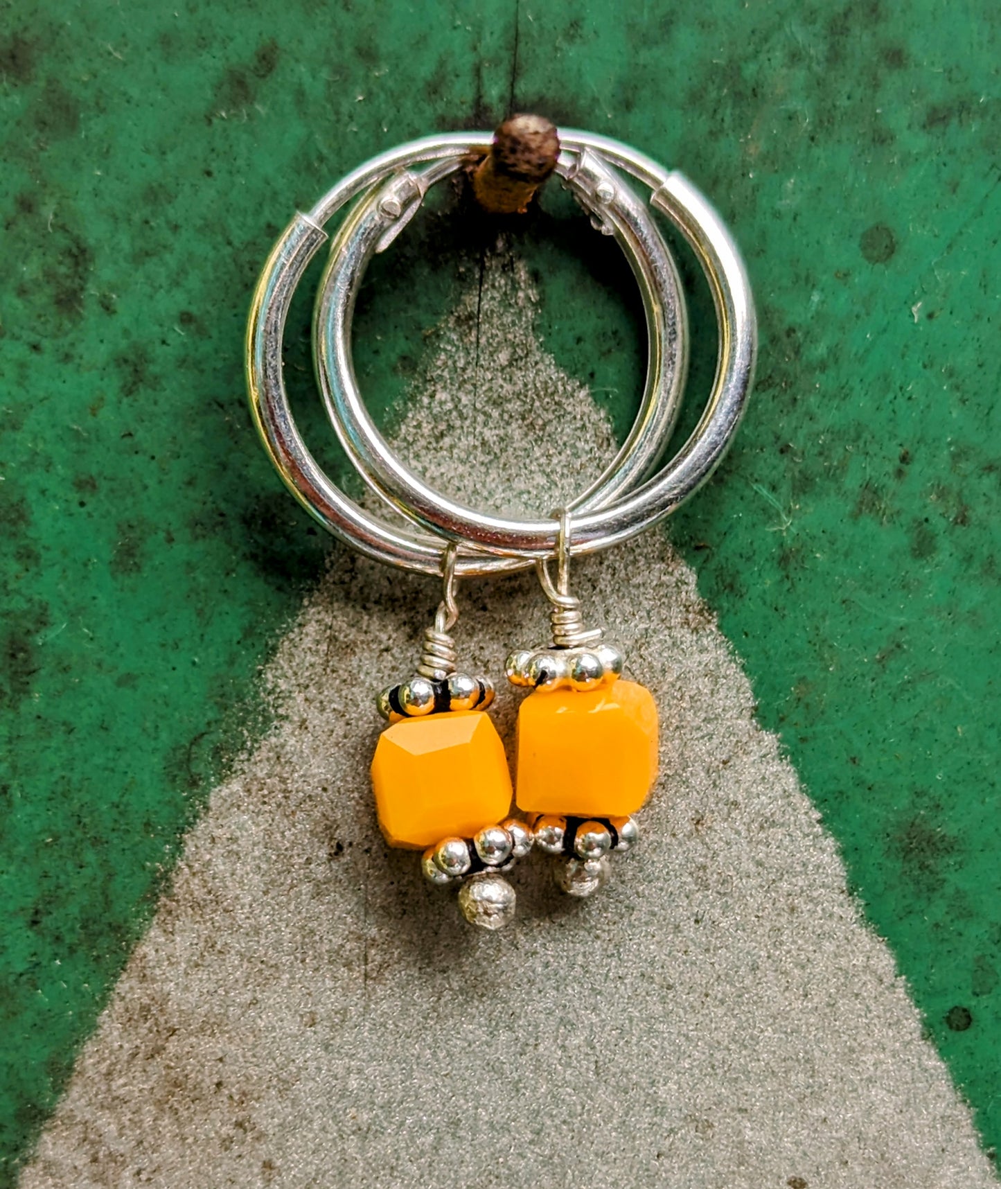 Swaro silver hoops - cubic