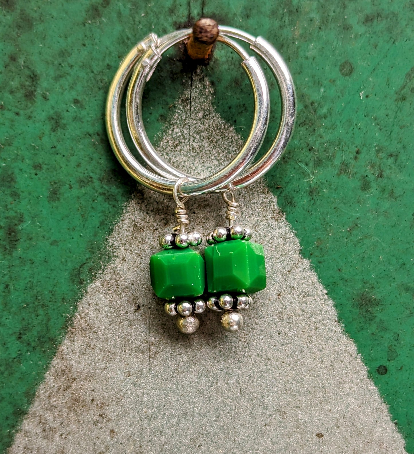 Swaro silver hoops - cubic