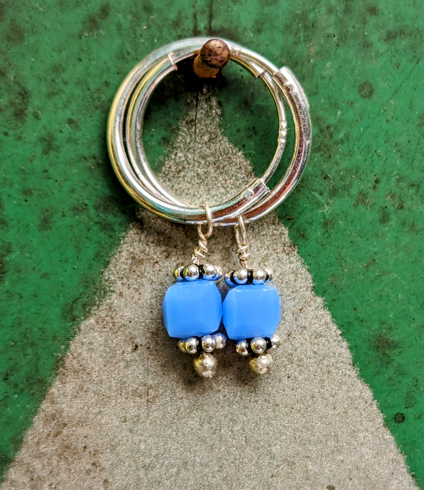 Swaro silver hoops - cubic