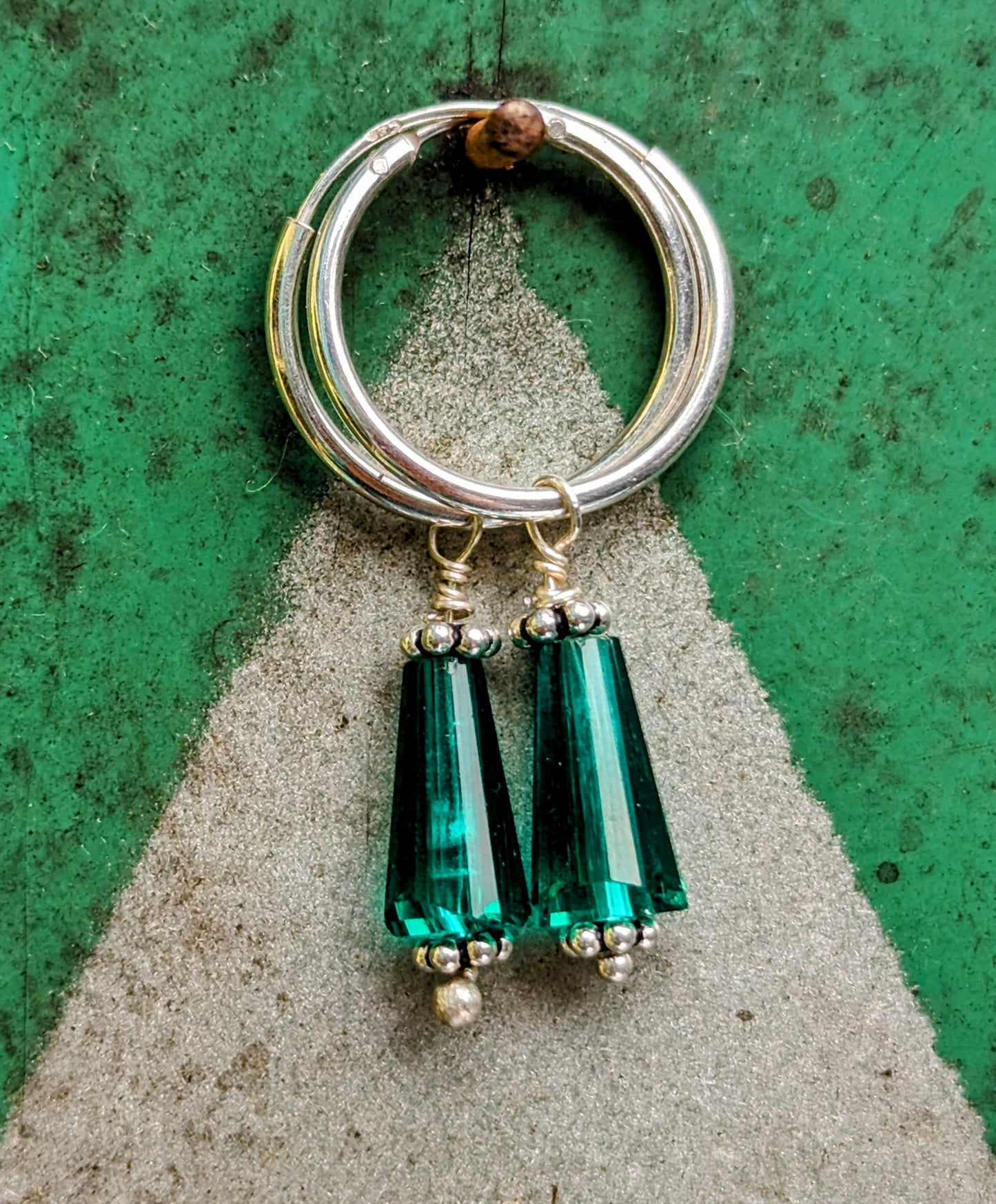 Swaro silver hoops - conical