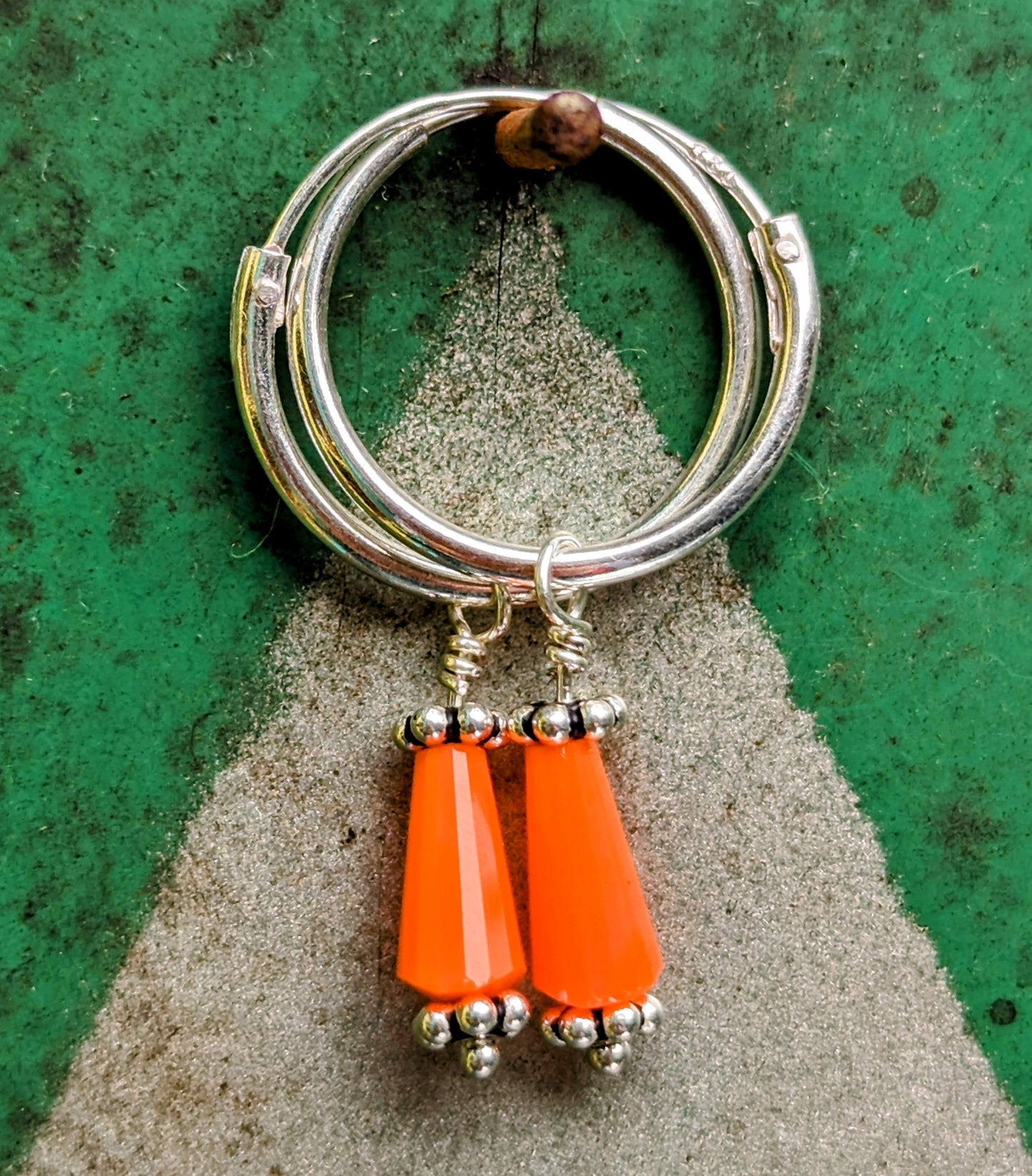 Swaro silver hoops - conical