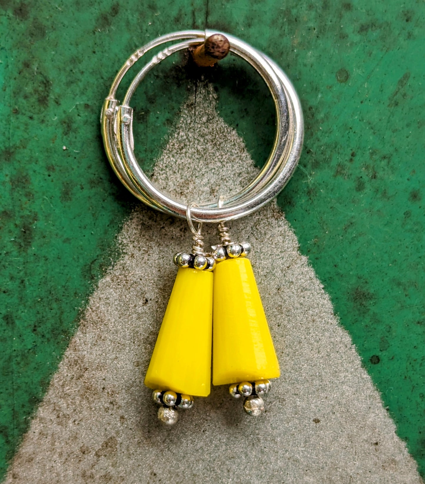 Swaro silver hoops - conical
