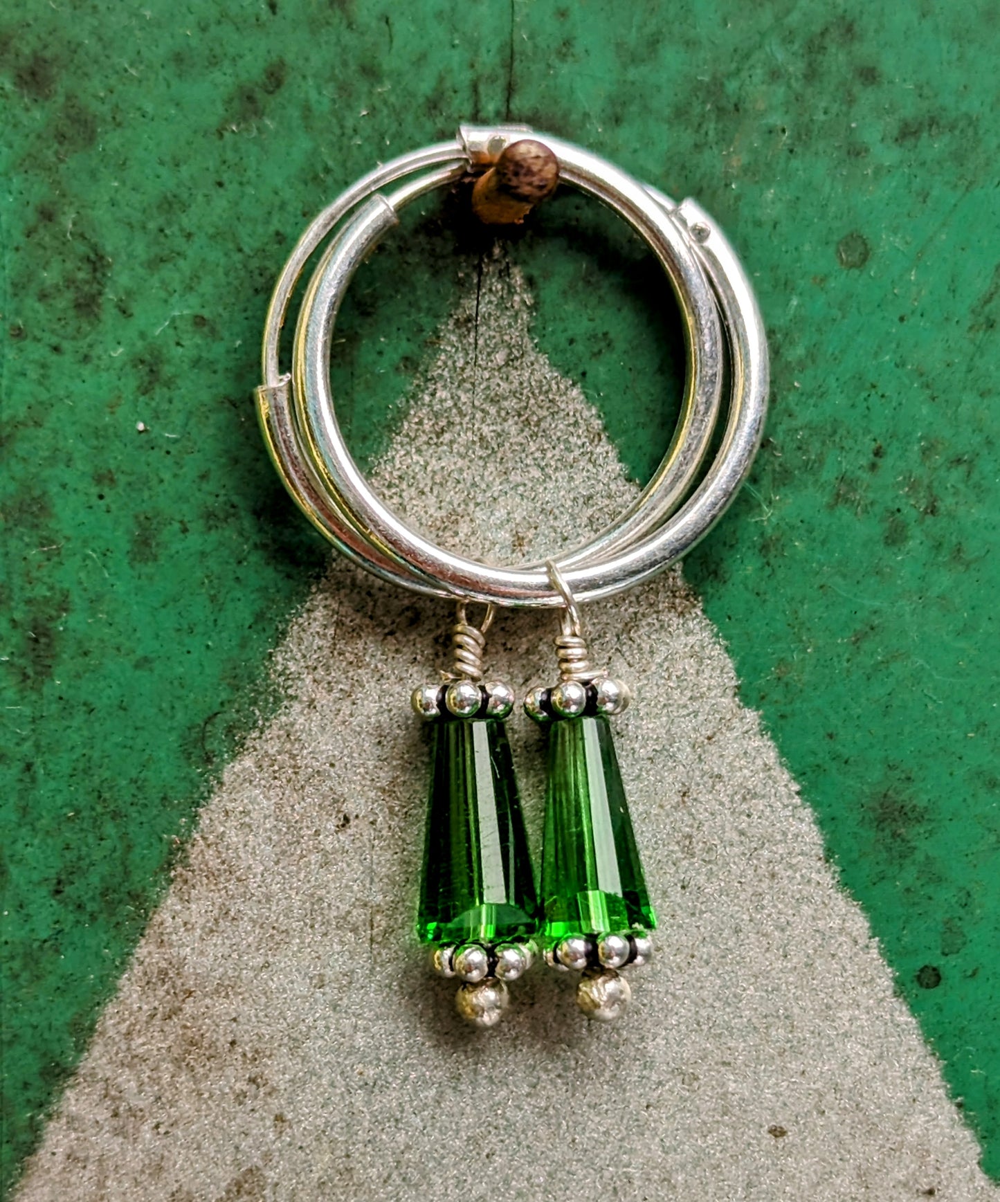 Swaro silver hoops - conical