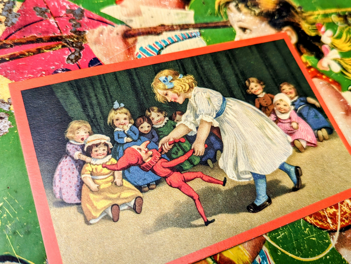 Vintage kid's party postcards