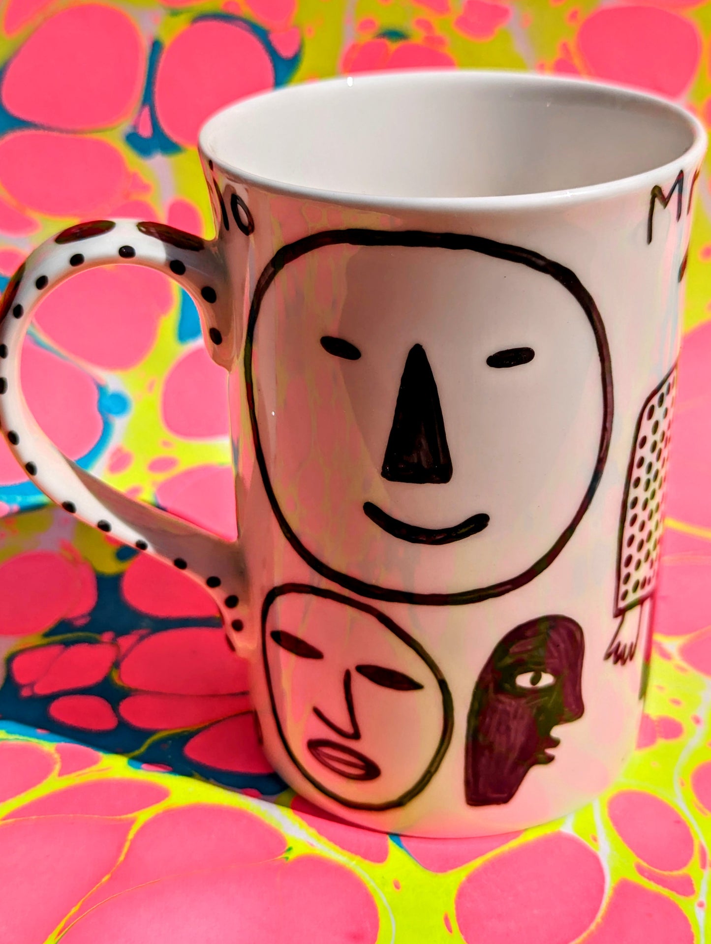 Hand painted cups - Mr Pink and a horny devil