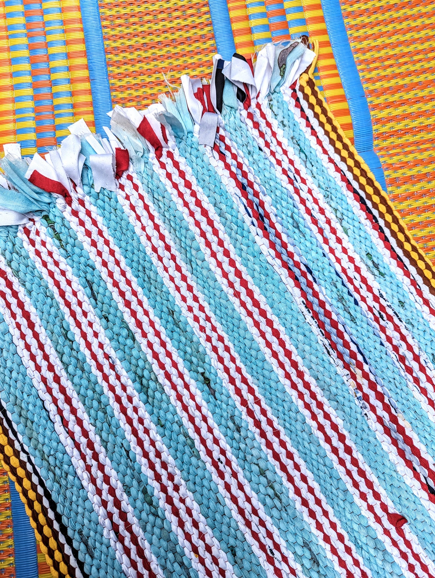 Recycled striped mats