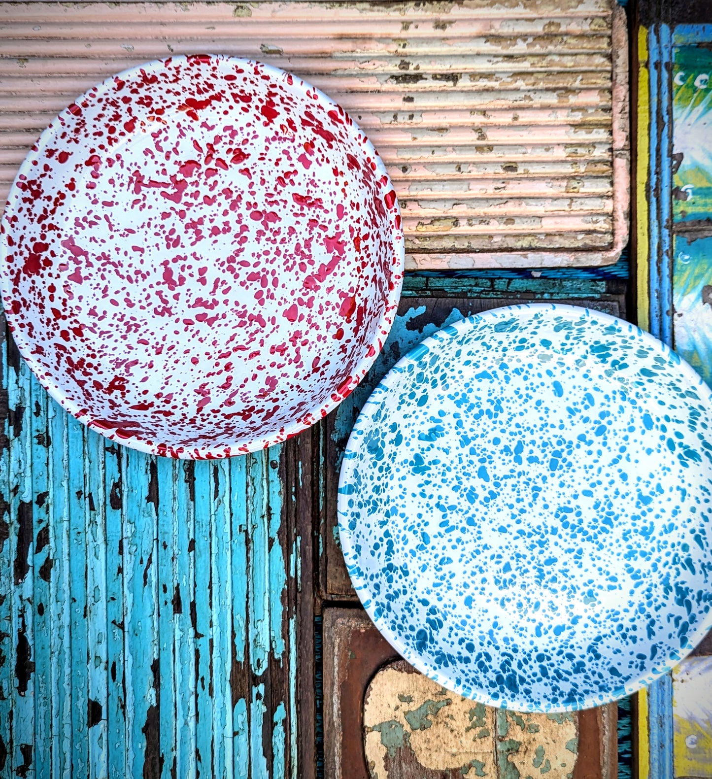 Splatterware plates