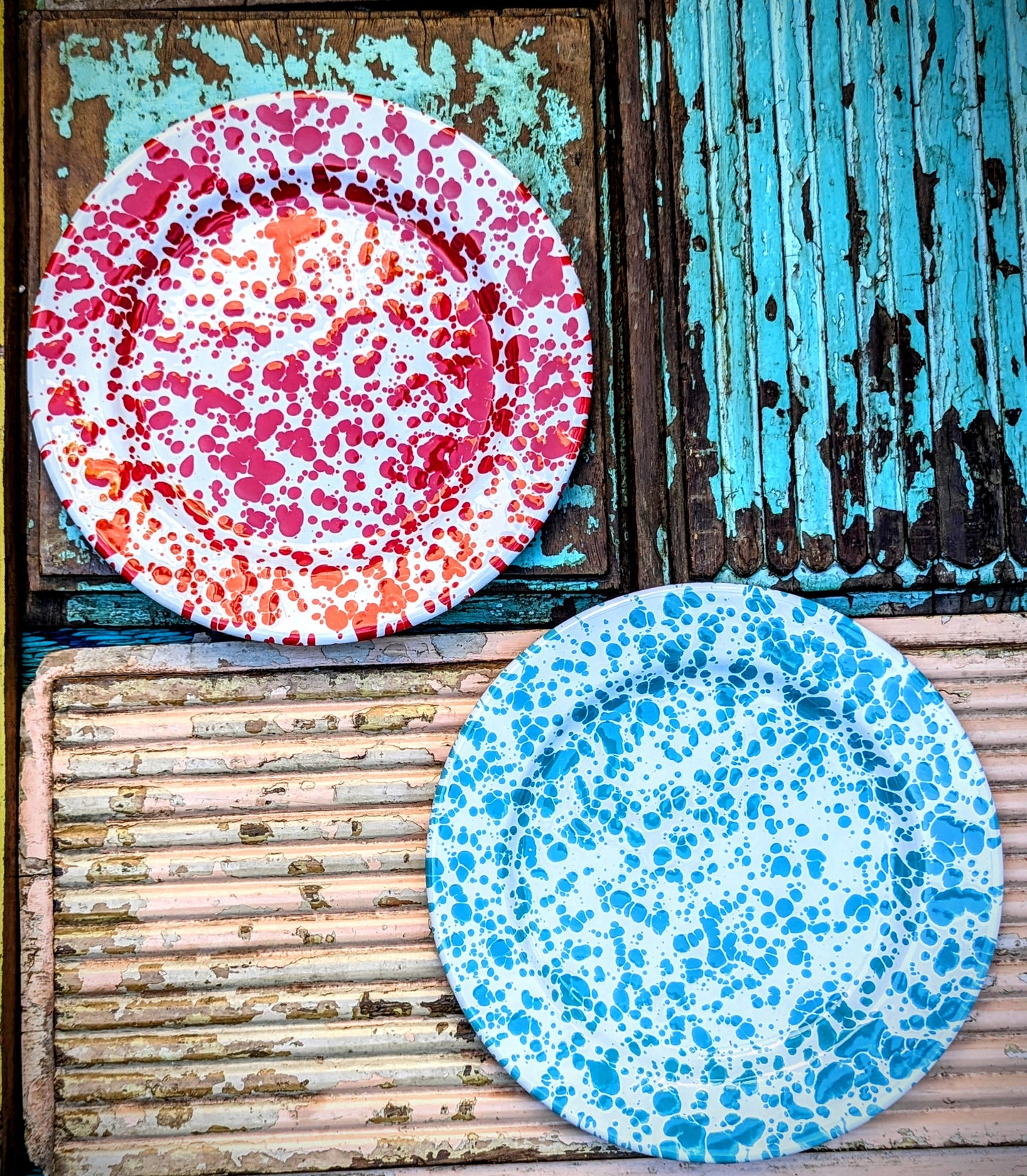Splatterware plates