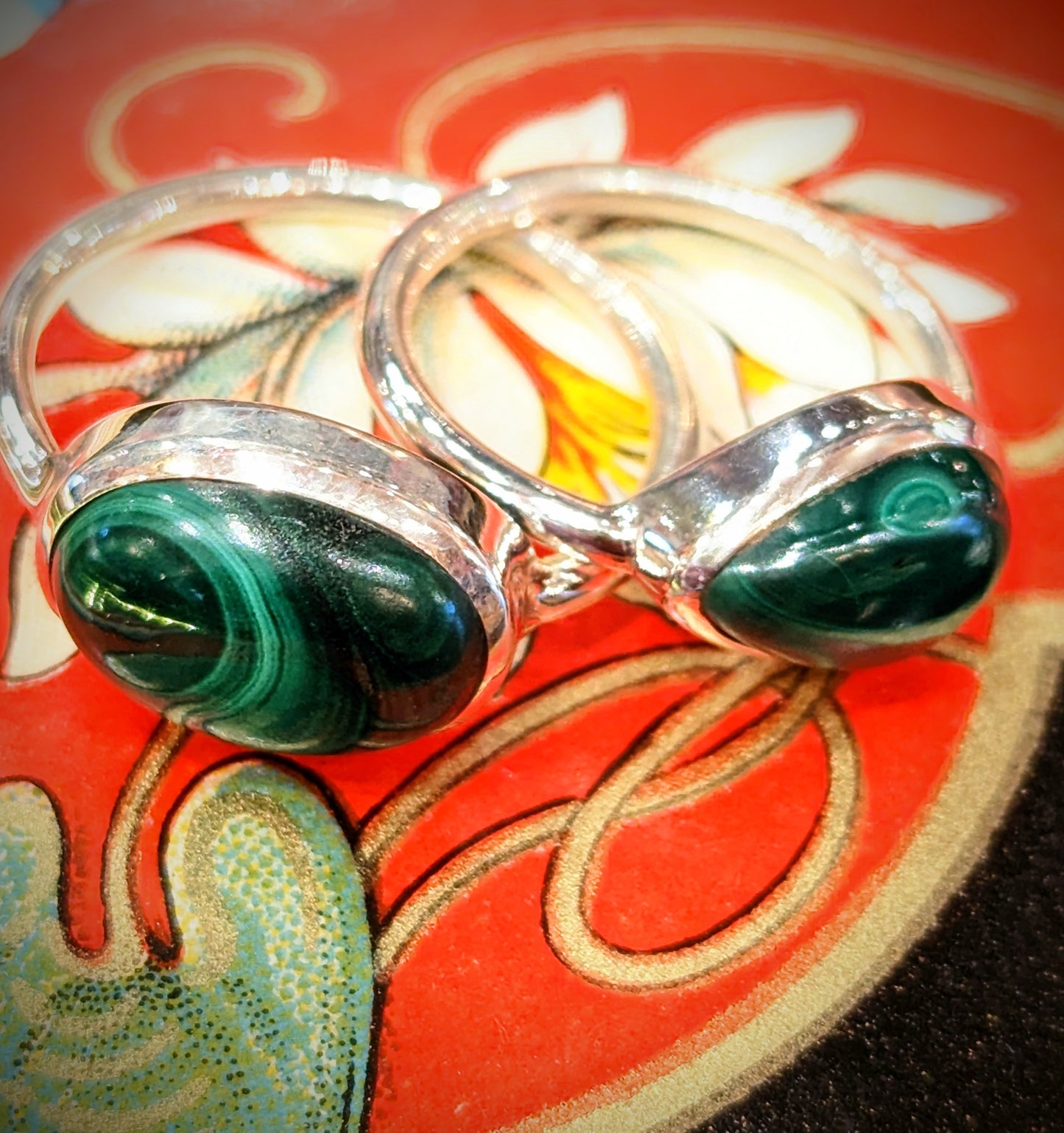 Malachite rings