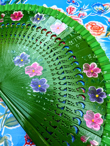Handpainted folk floral fans