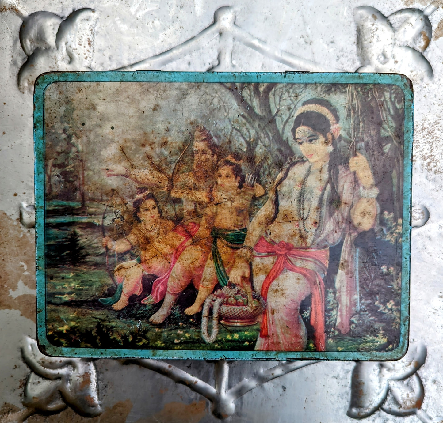 Vintage indian tins - hindu sweets, snuff and such