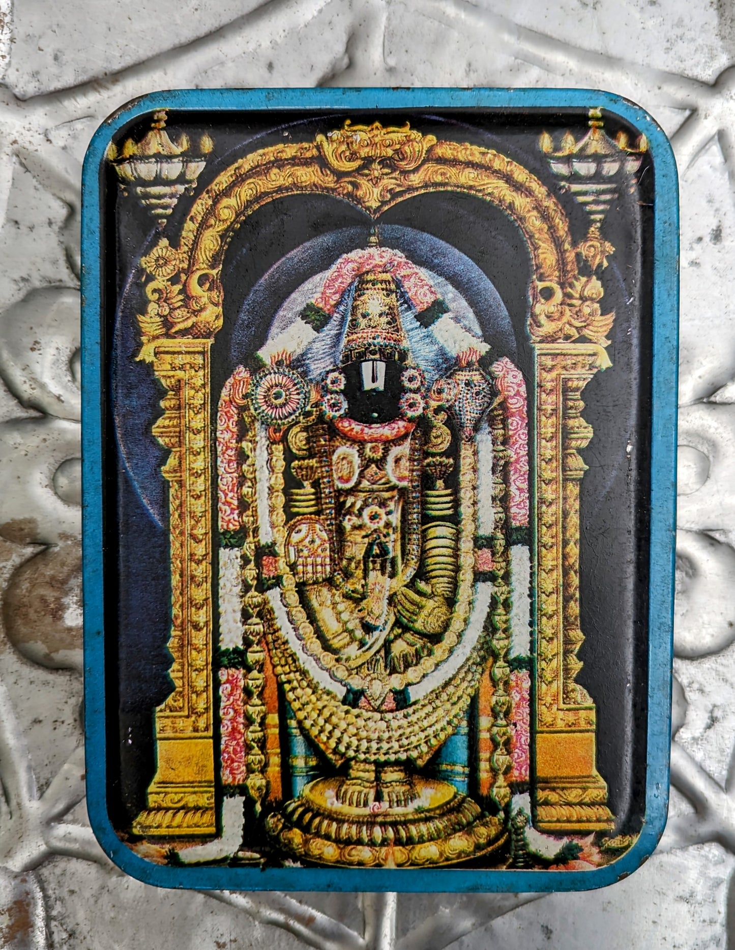 Vintage indian tins - gods