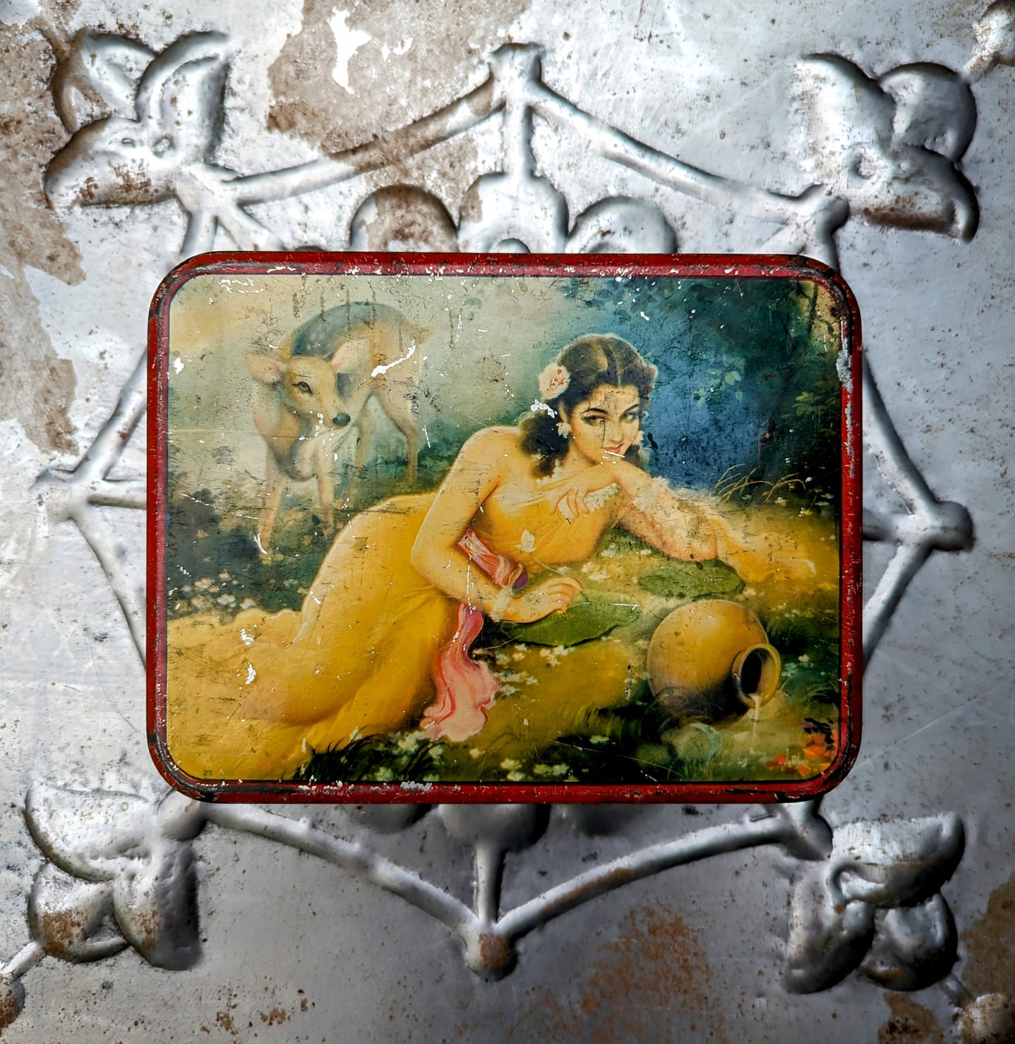Vintage indian tins - hindu sweets, snuff and such