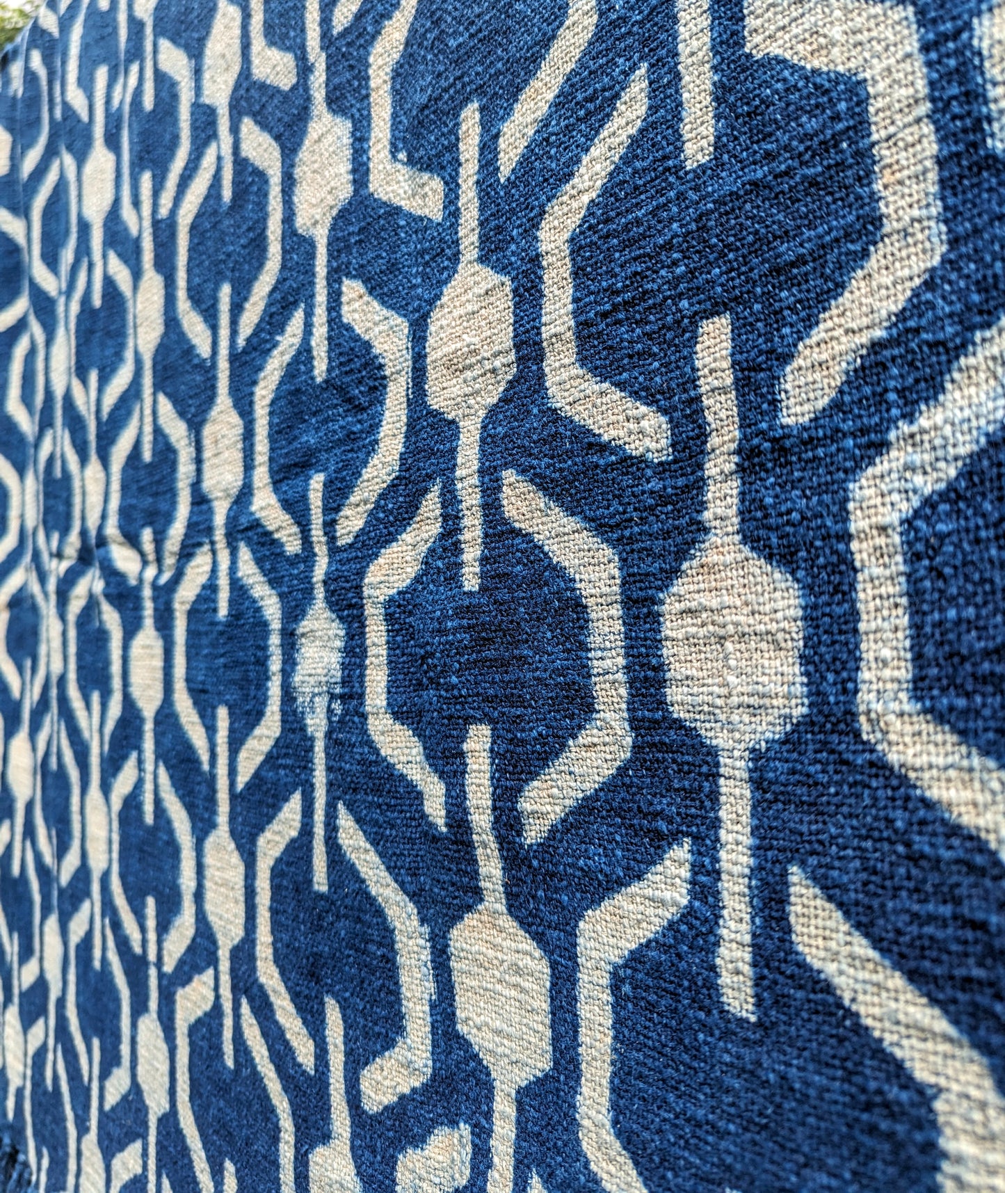 Indigo cotton throw/shawl