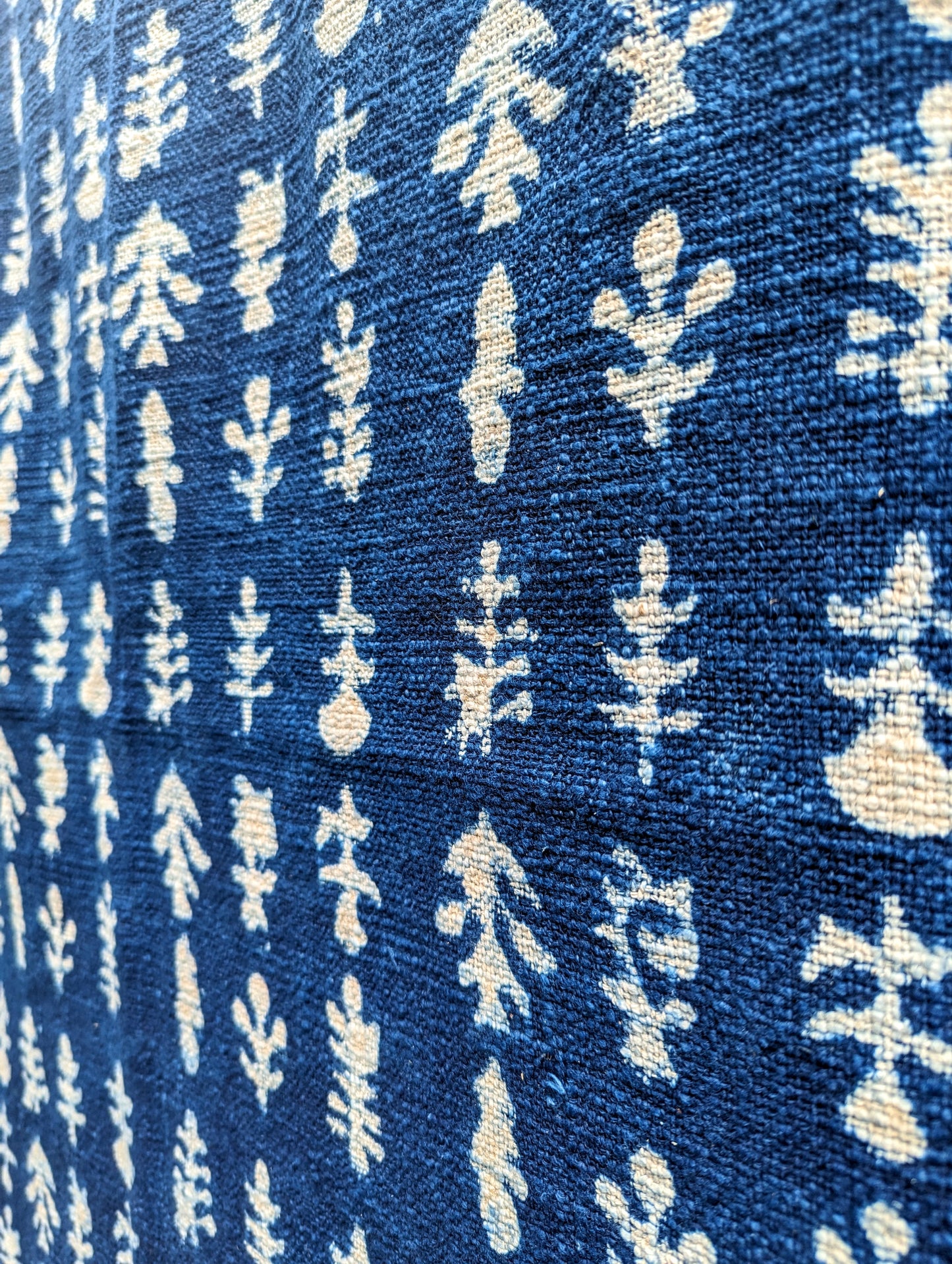 Indigo cotton throw/shawl