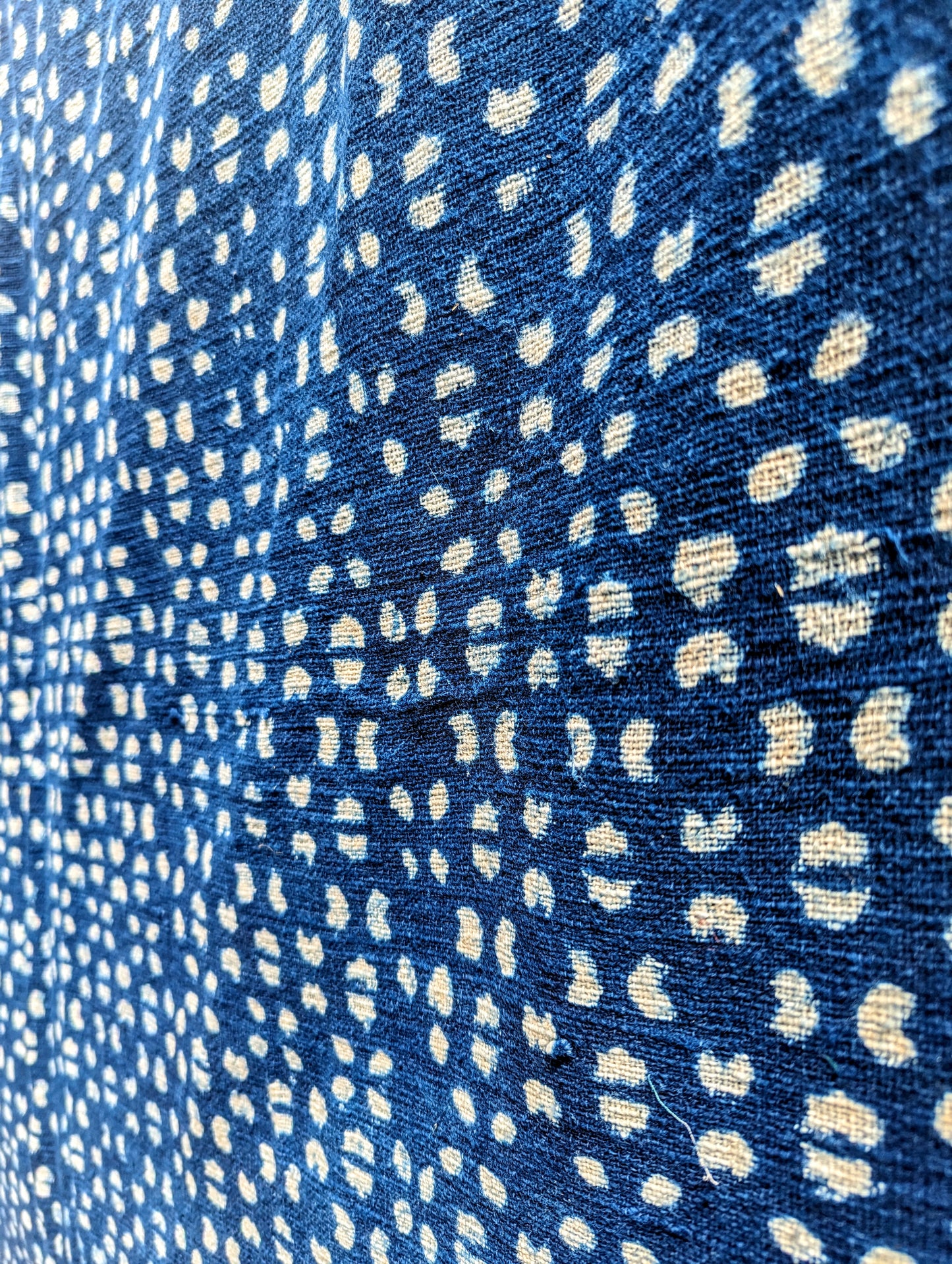 Indigo cotton throw/shawl