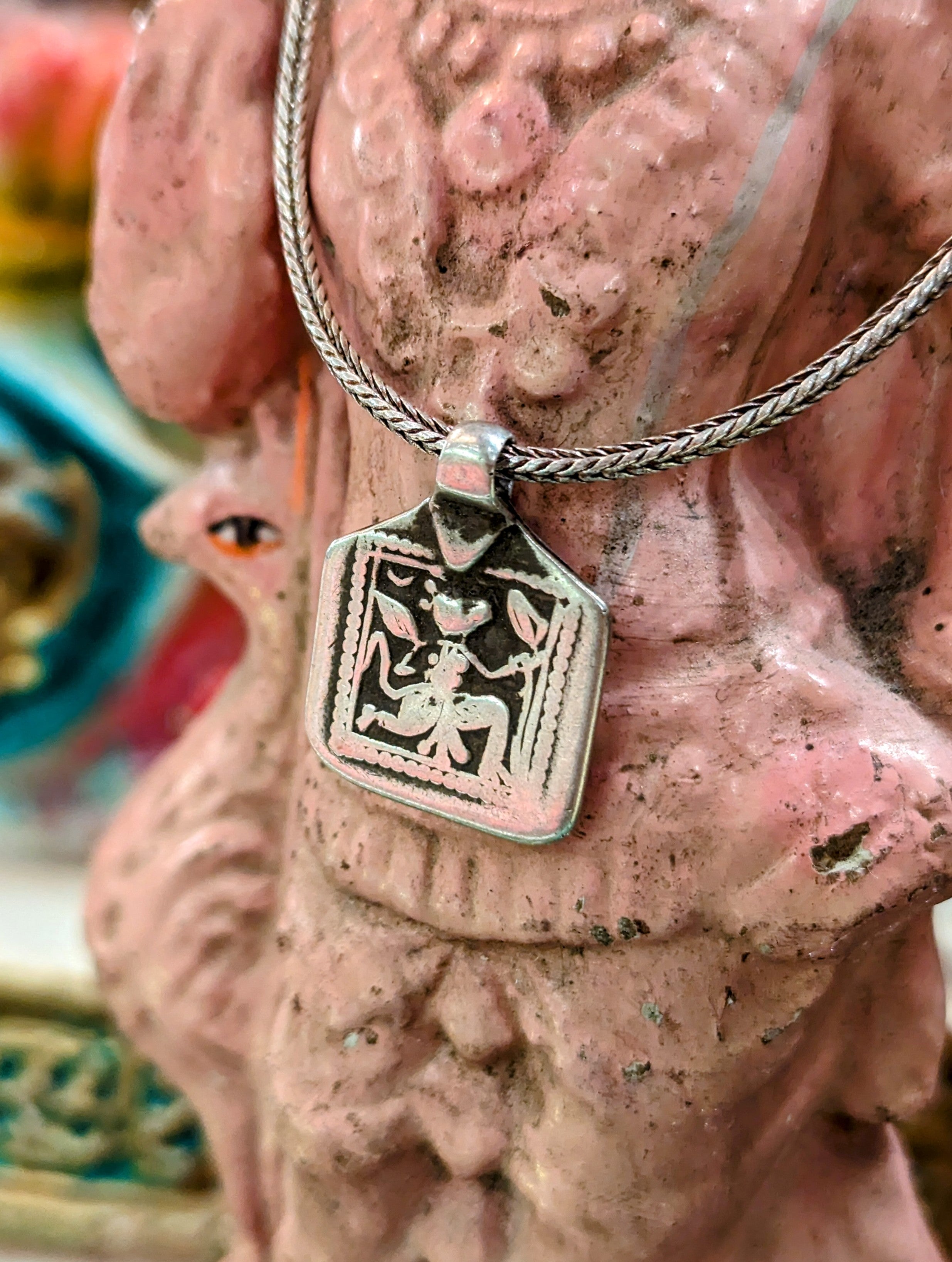 Antique Indian god amulet pendants - Hanuman