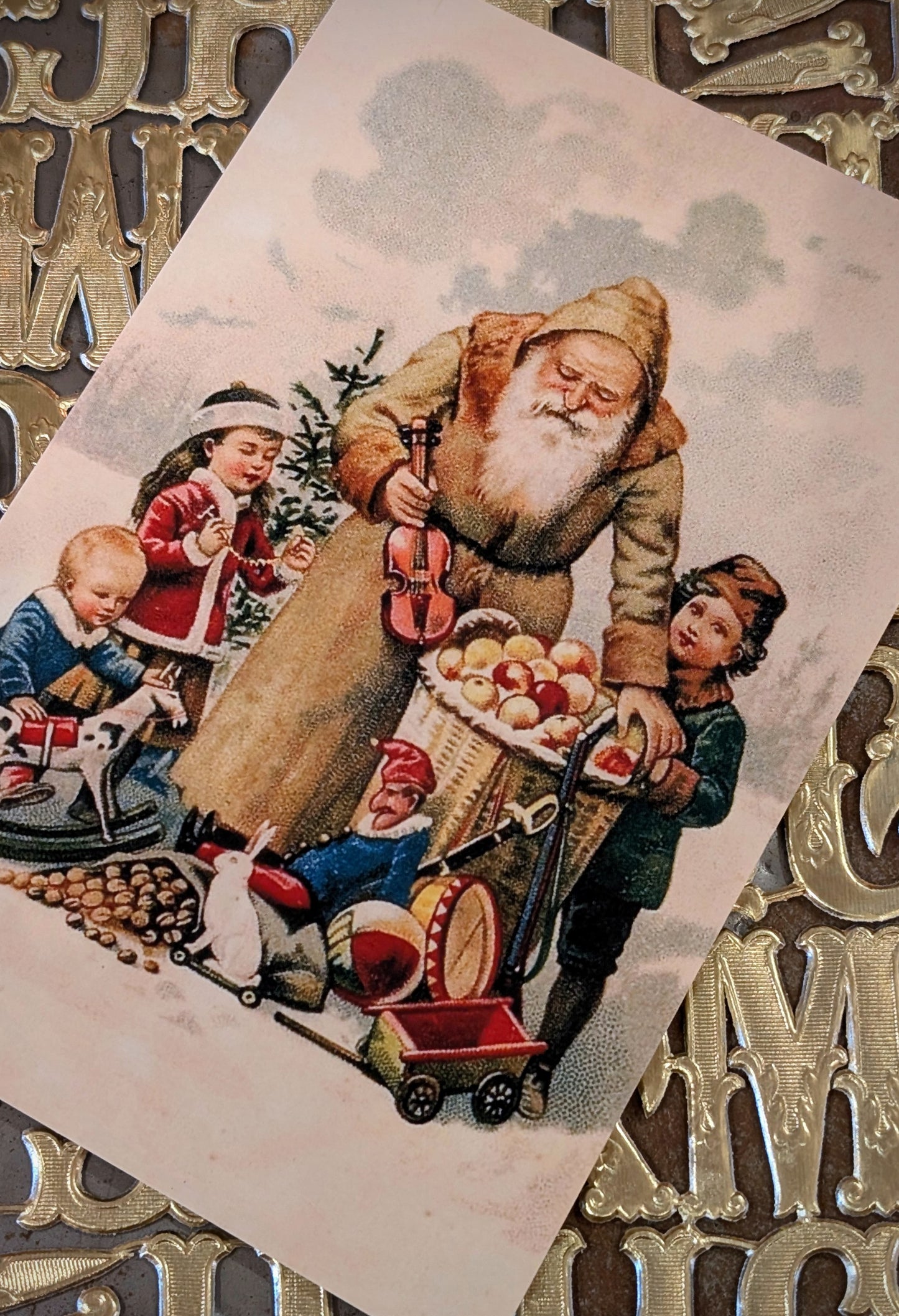 Victorian Christmas postcard set