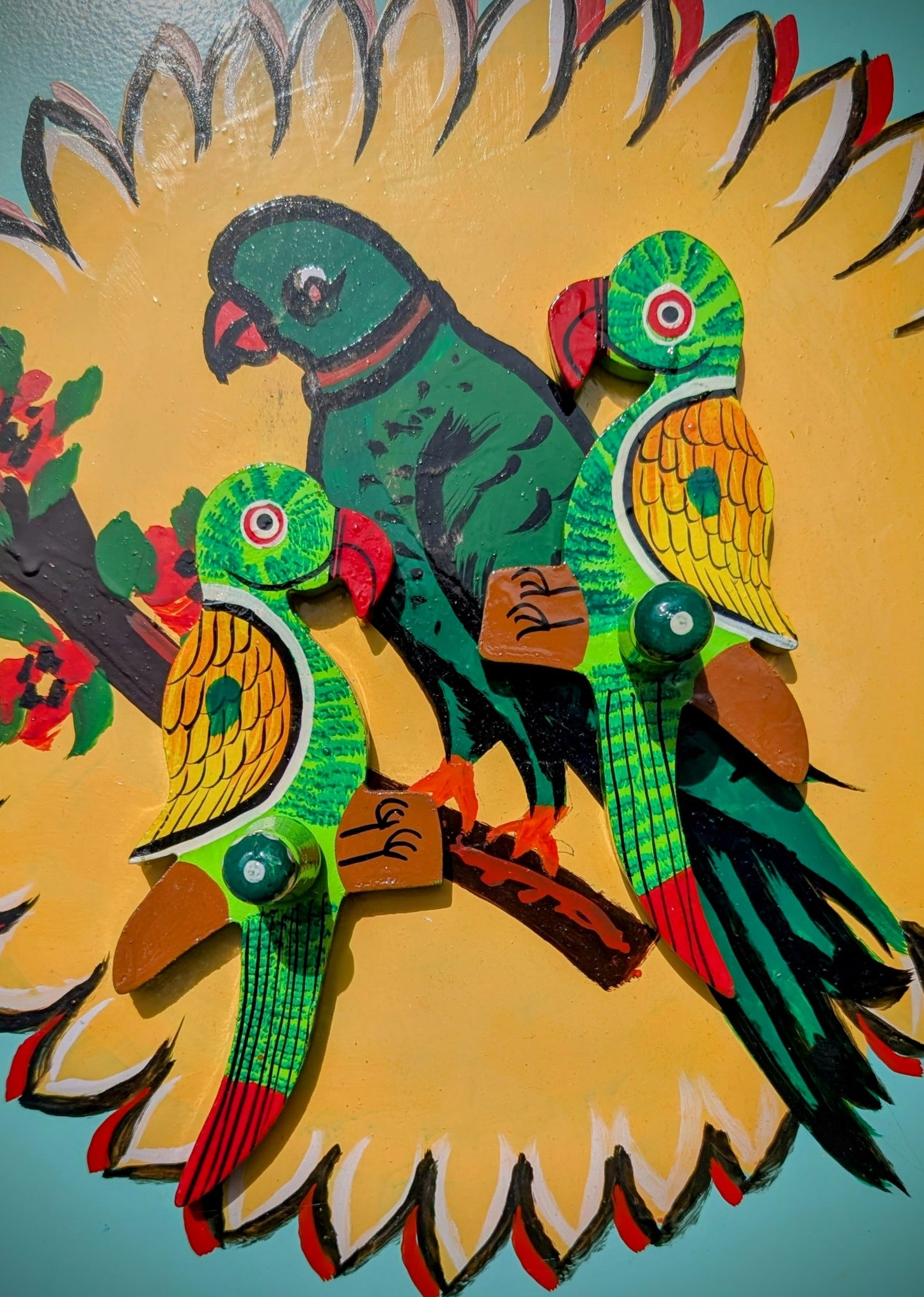 Handpainted Rajasthani paired hooks