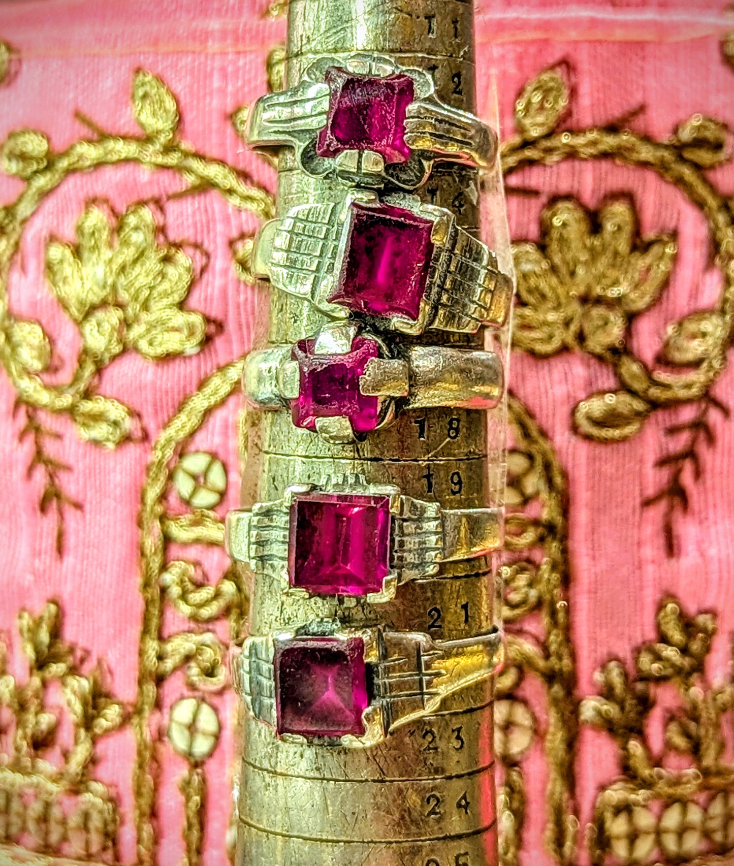 Vintage pink nomads rings