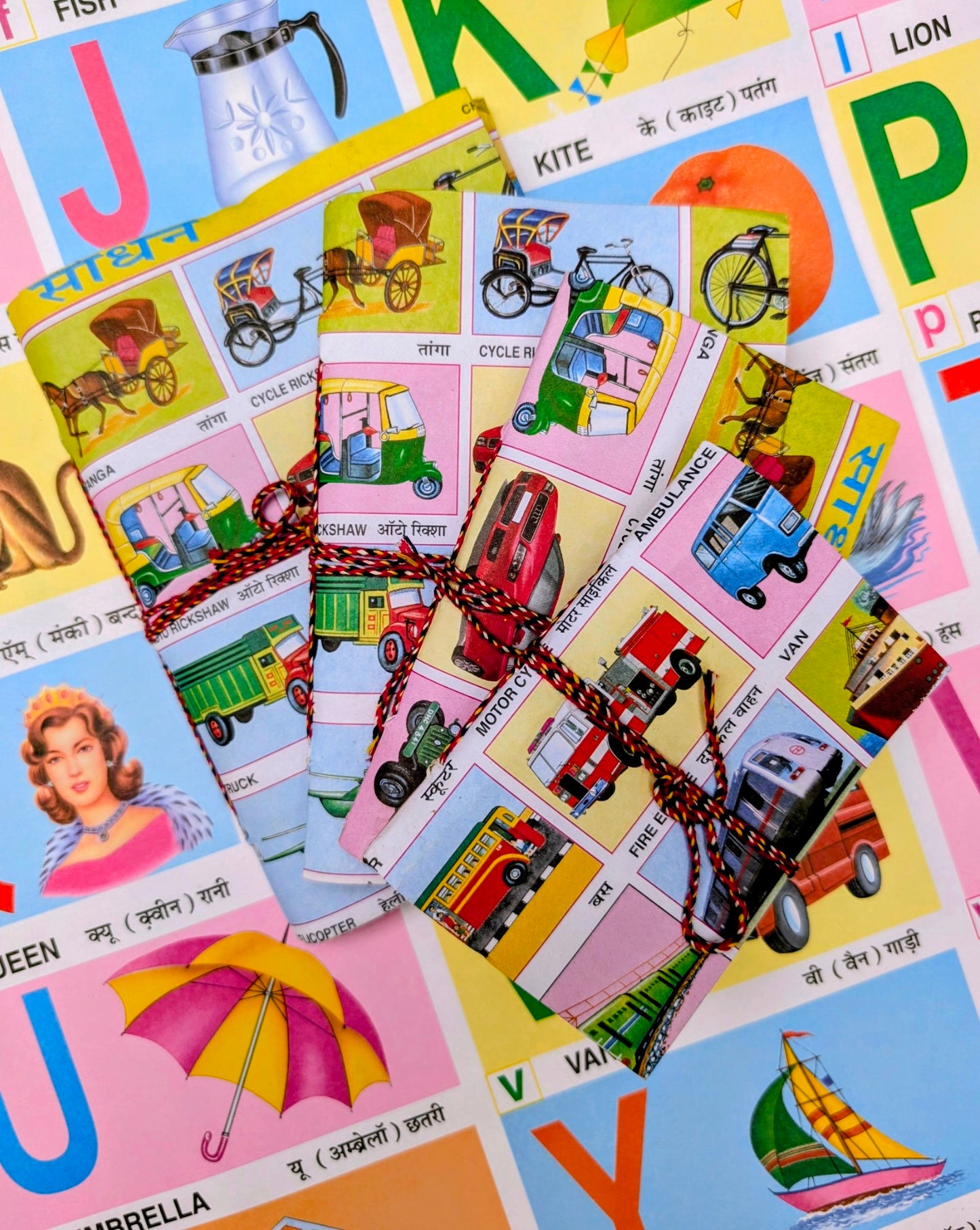 Handmade rag paper notebooks - transport