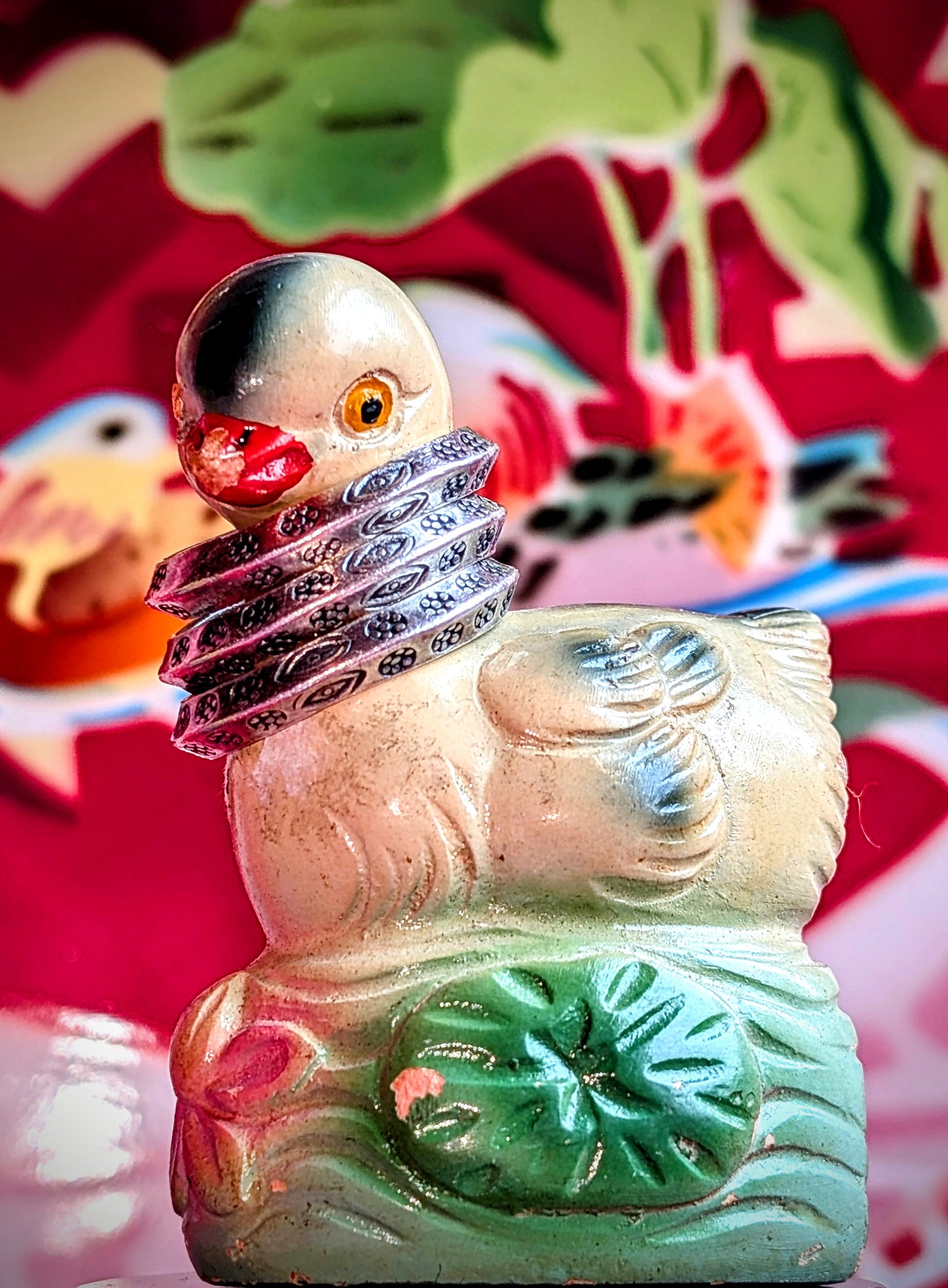 Hill tribe floral stamped ring