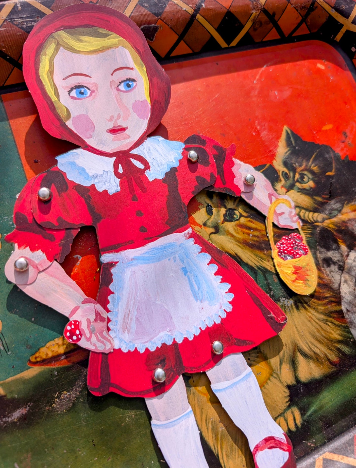 Little red in the woods articulated puppets