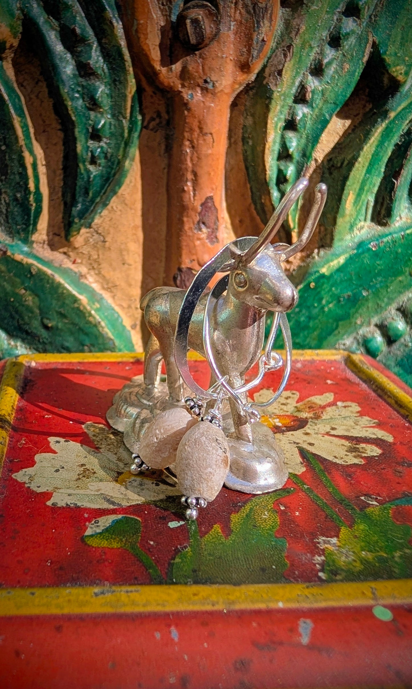 Bold trade beads hoops