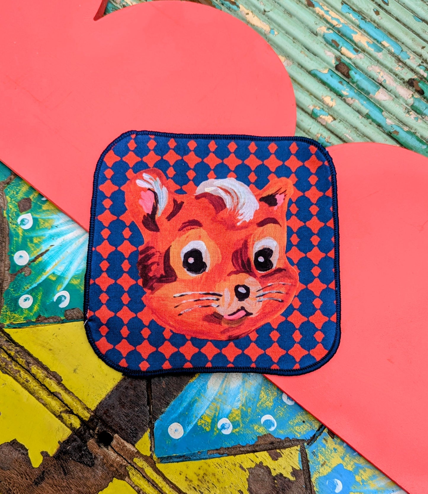 Favourite animal face flannel