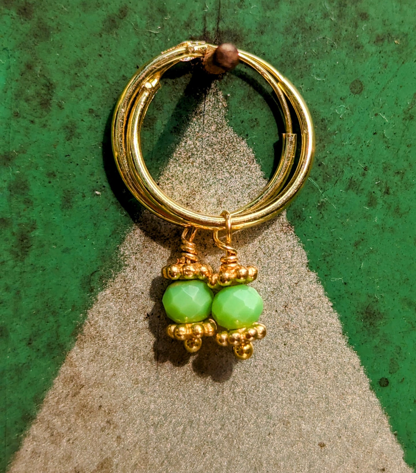 Swaro gold plated hoops - round