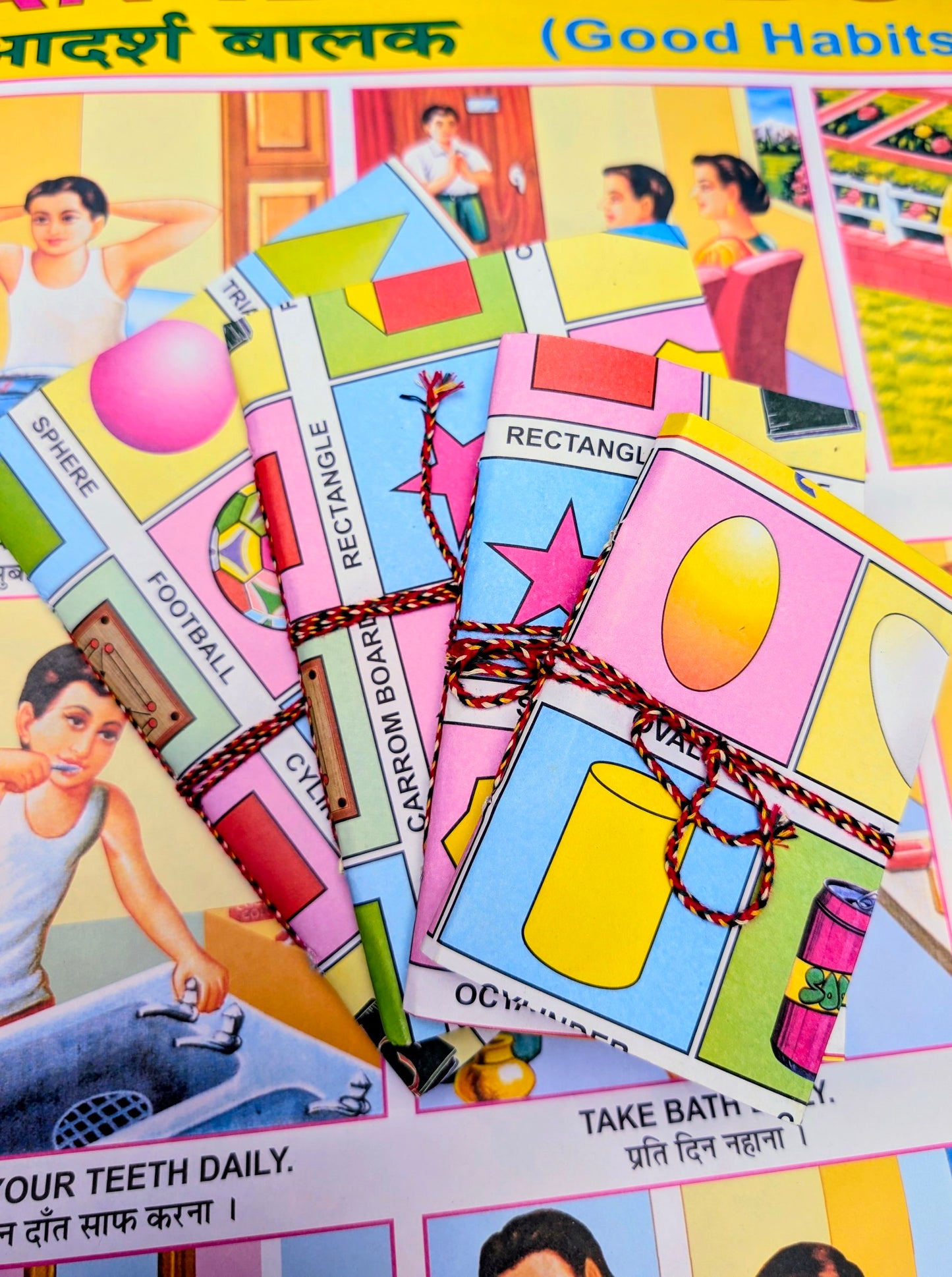 Handmade rag paper notebooks - shapes