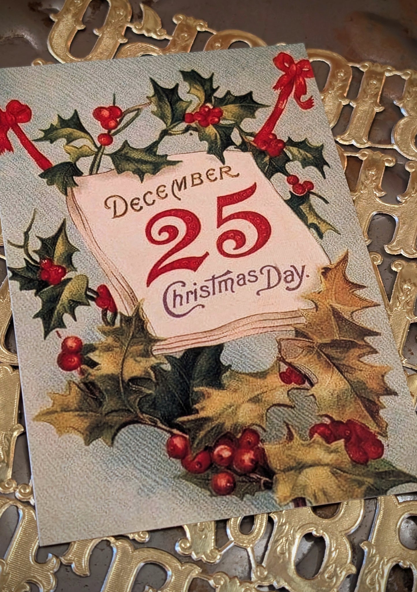 Victorian Christmas postcard set