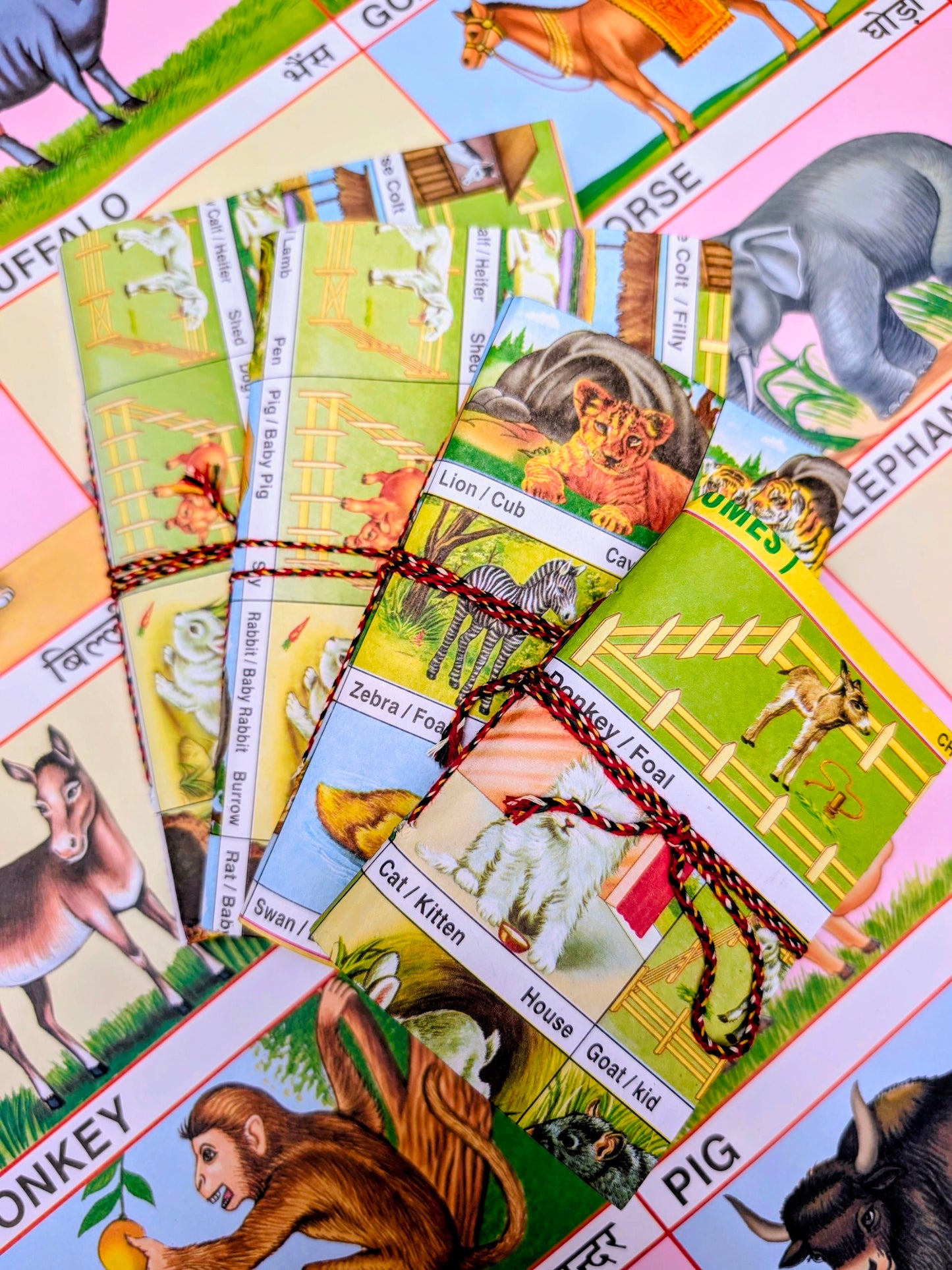 Handmade rag paper notebooks - baby animals