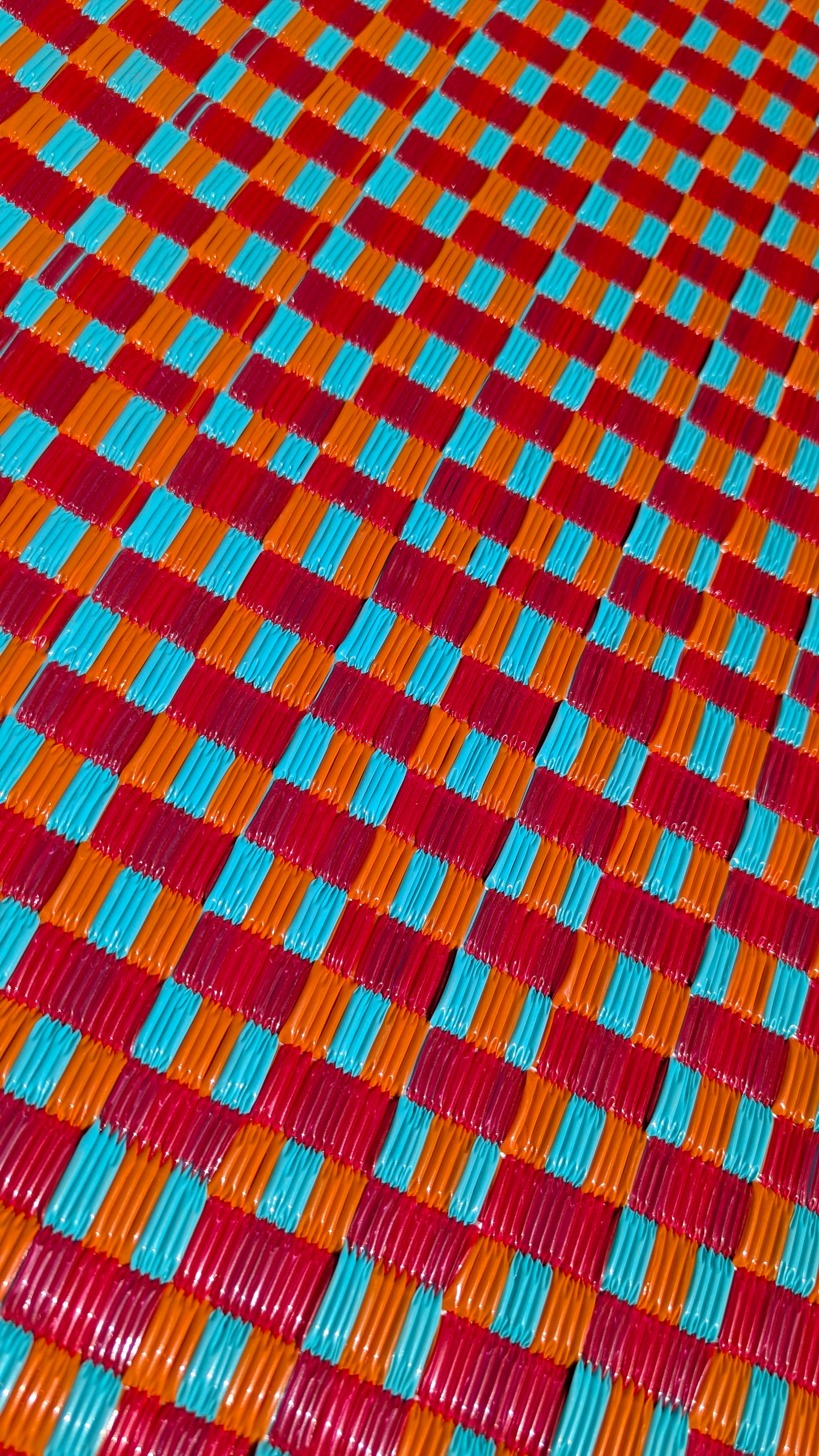 Senegalese recycled plastic mat - SMALL