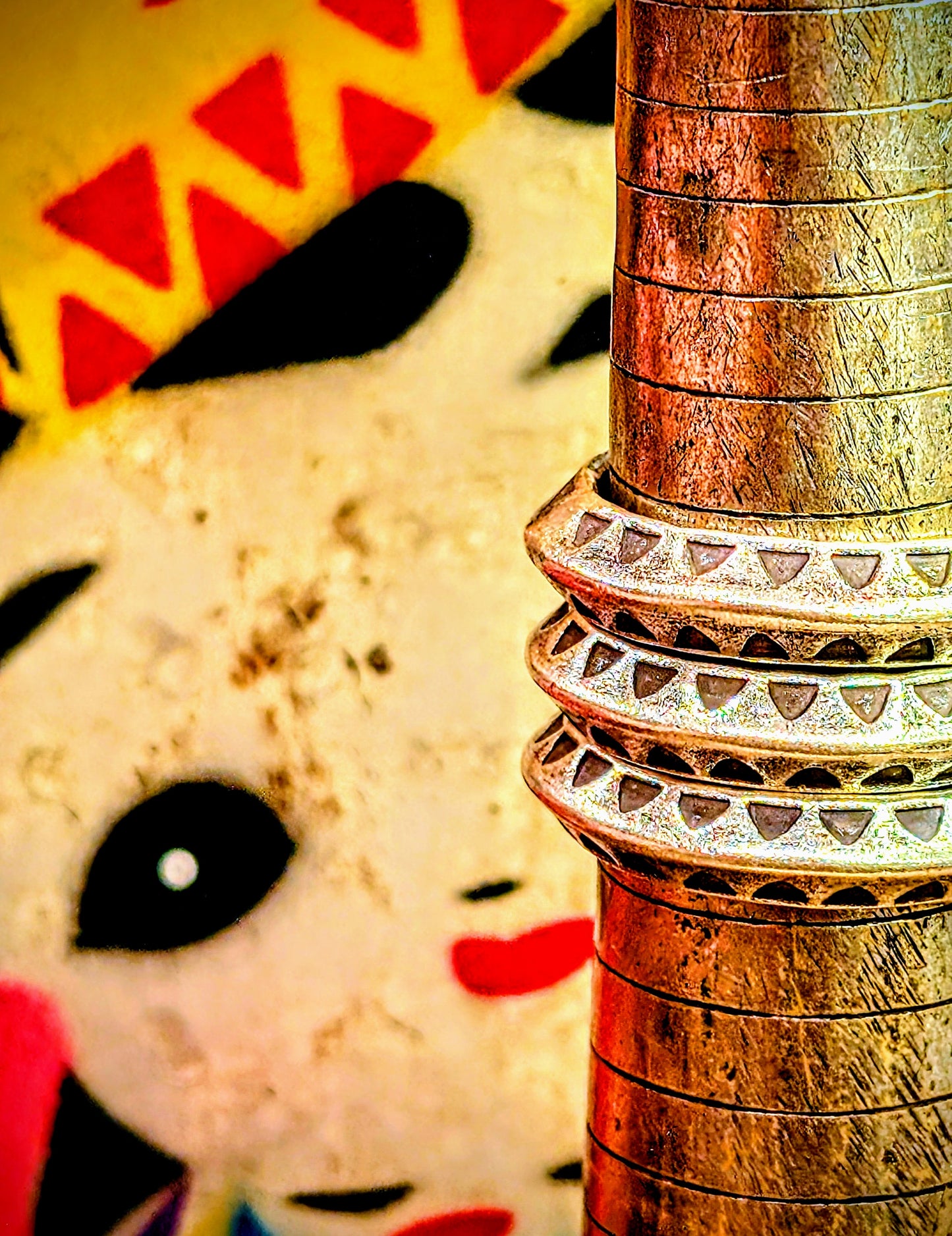 Hill tribe geometric ring