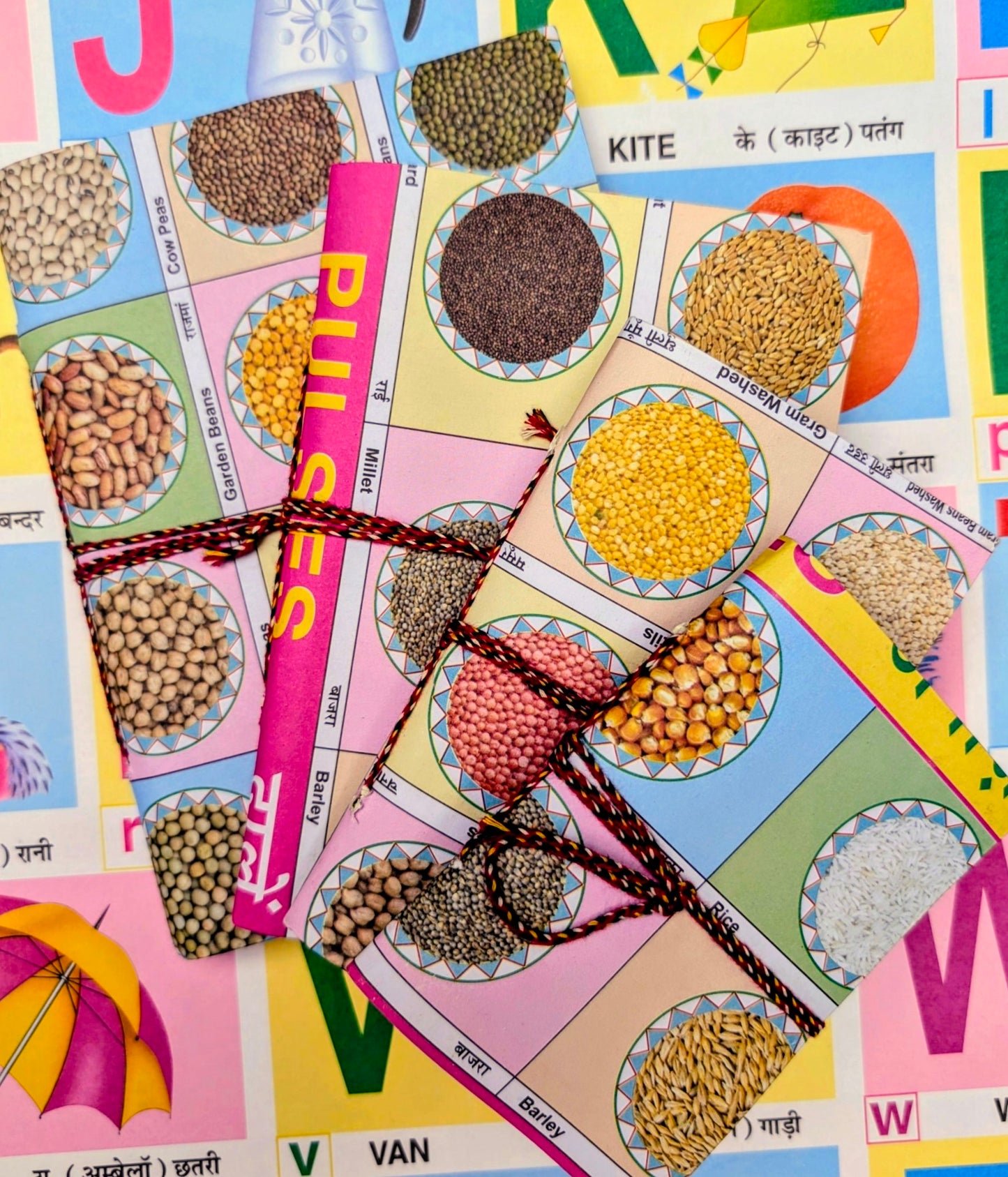 Handmade rag paper notebooks - pulses