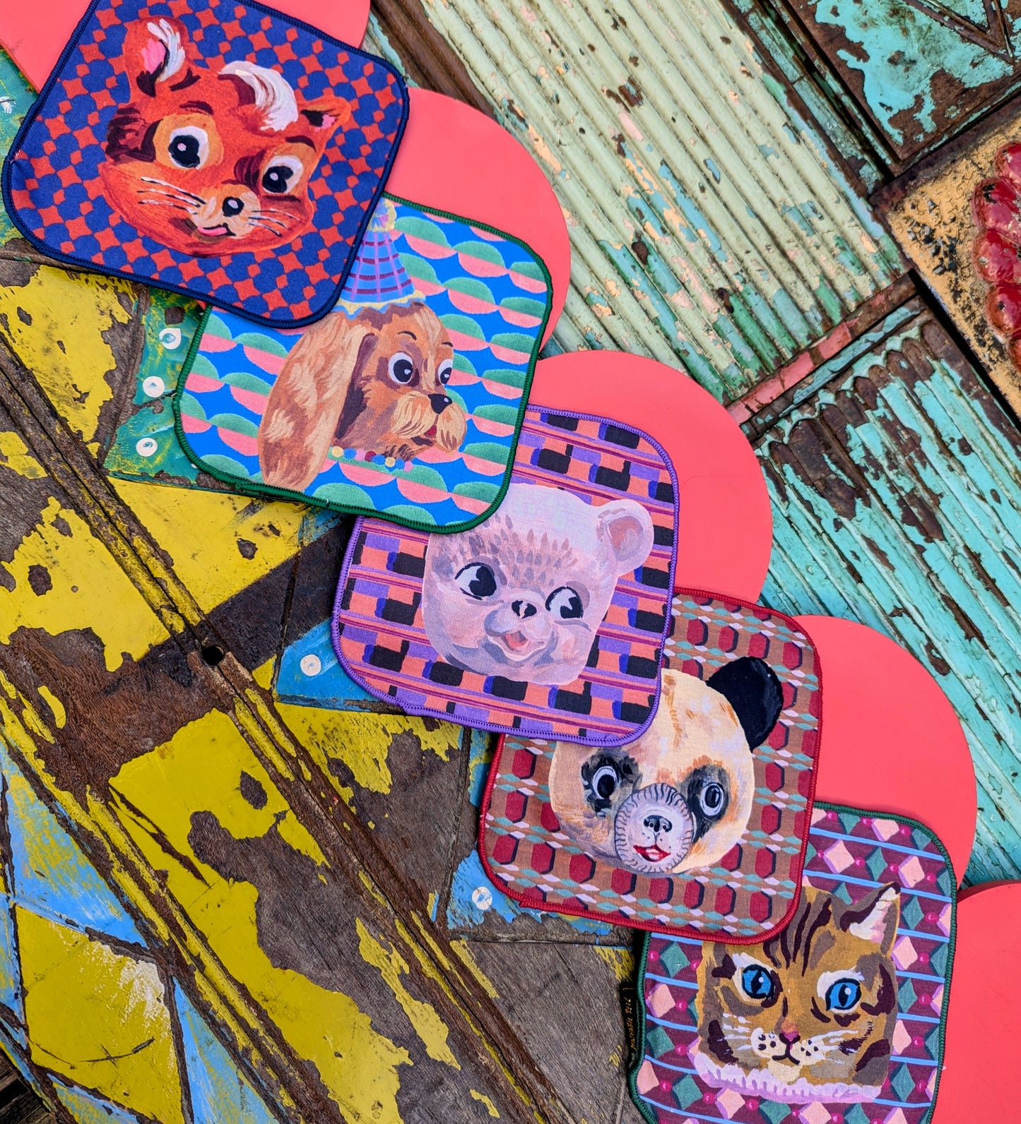 Favourite animal face flannel