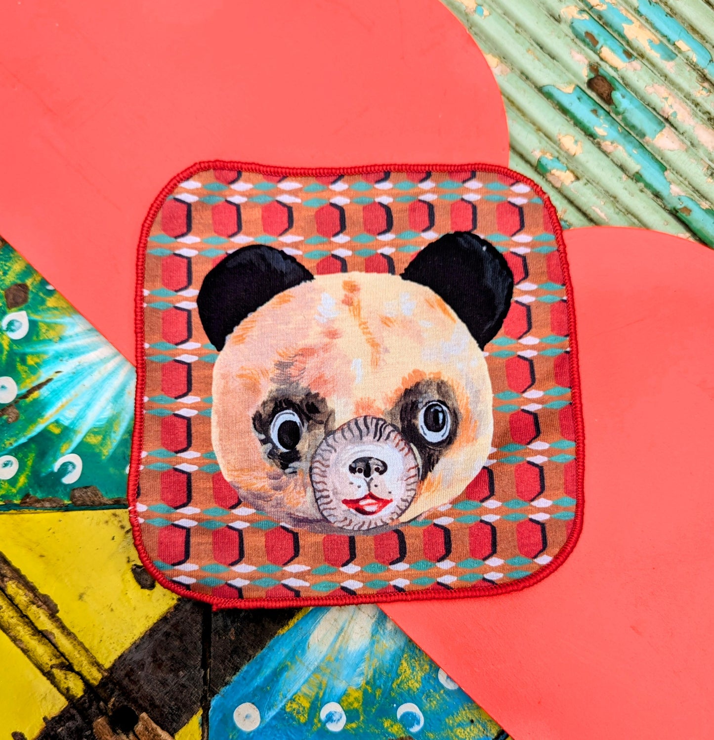 Favourite animal face flannel