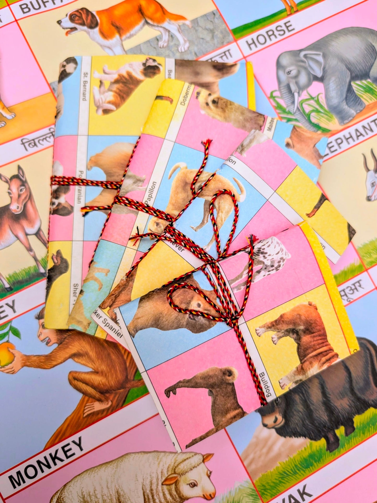 Handmade rag paper notebooks - dogs